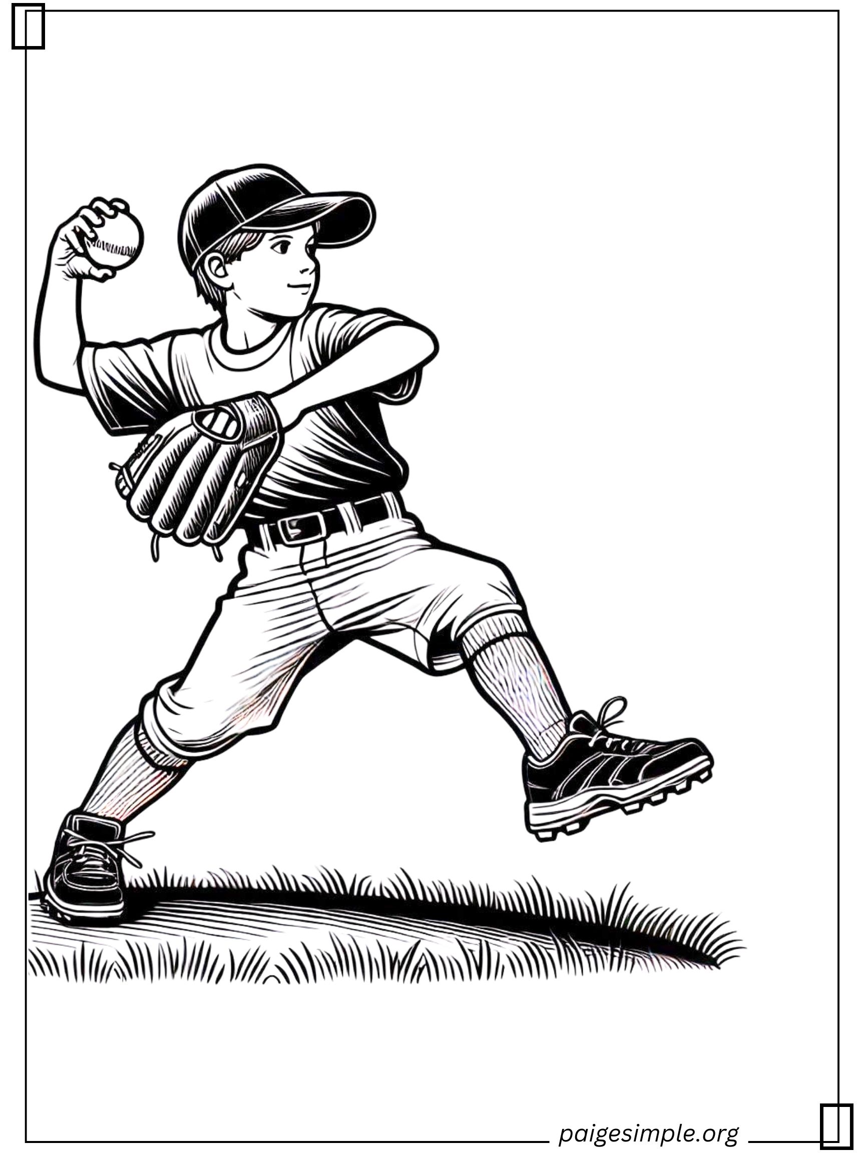 Baseball Coloring Page 3