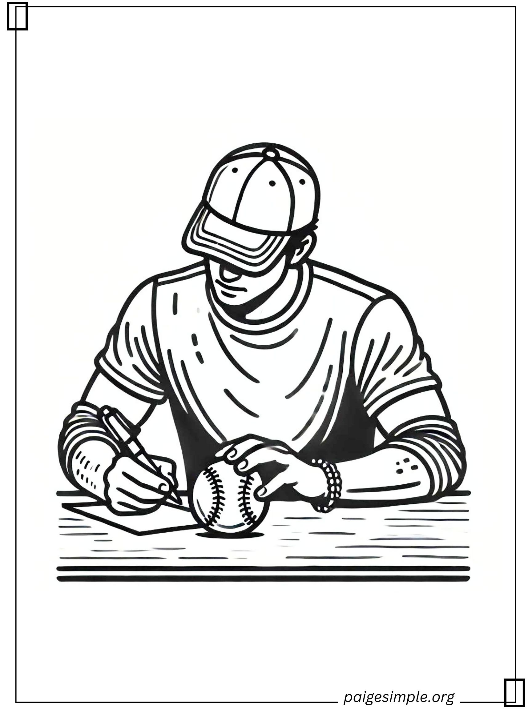 Baseball Coloring Page 38