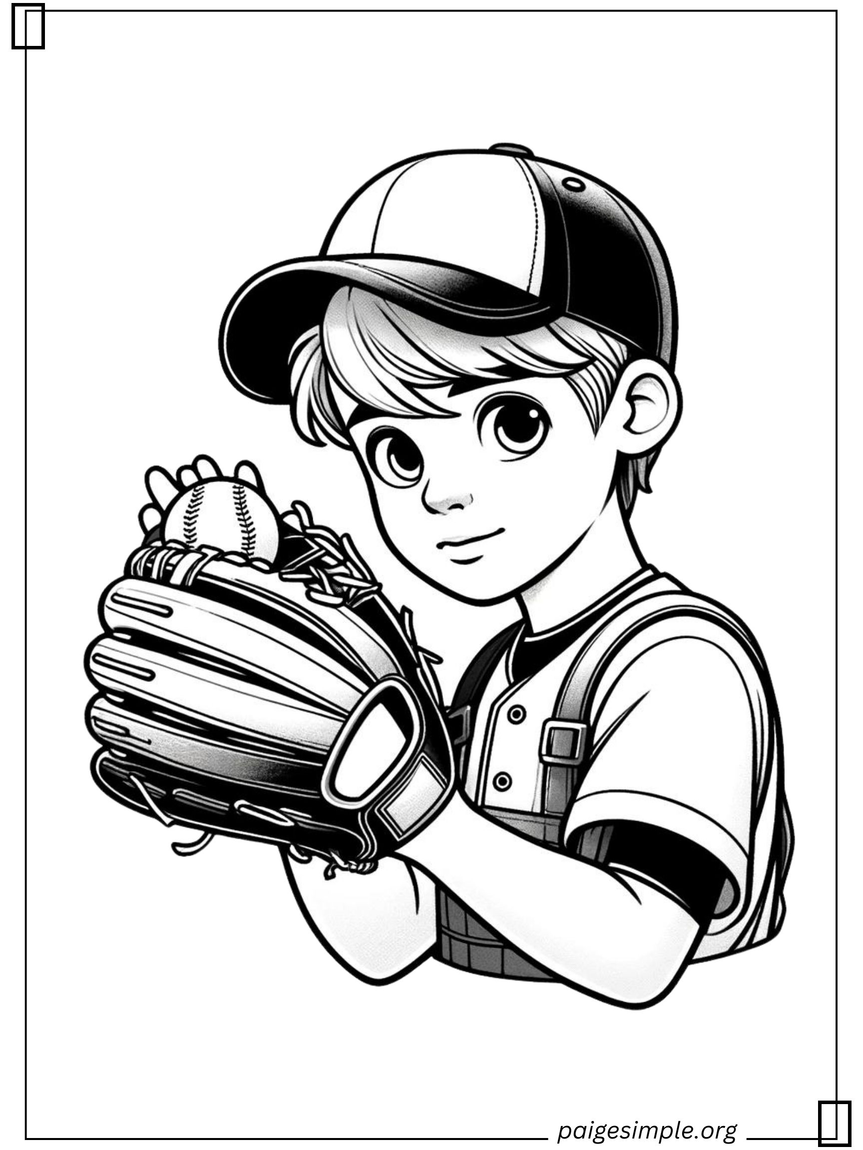 Baseball Coloring Page 4