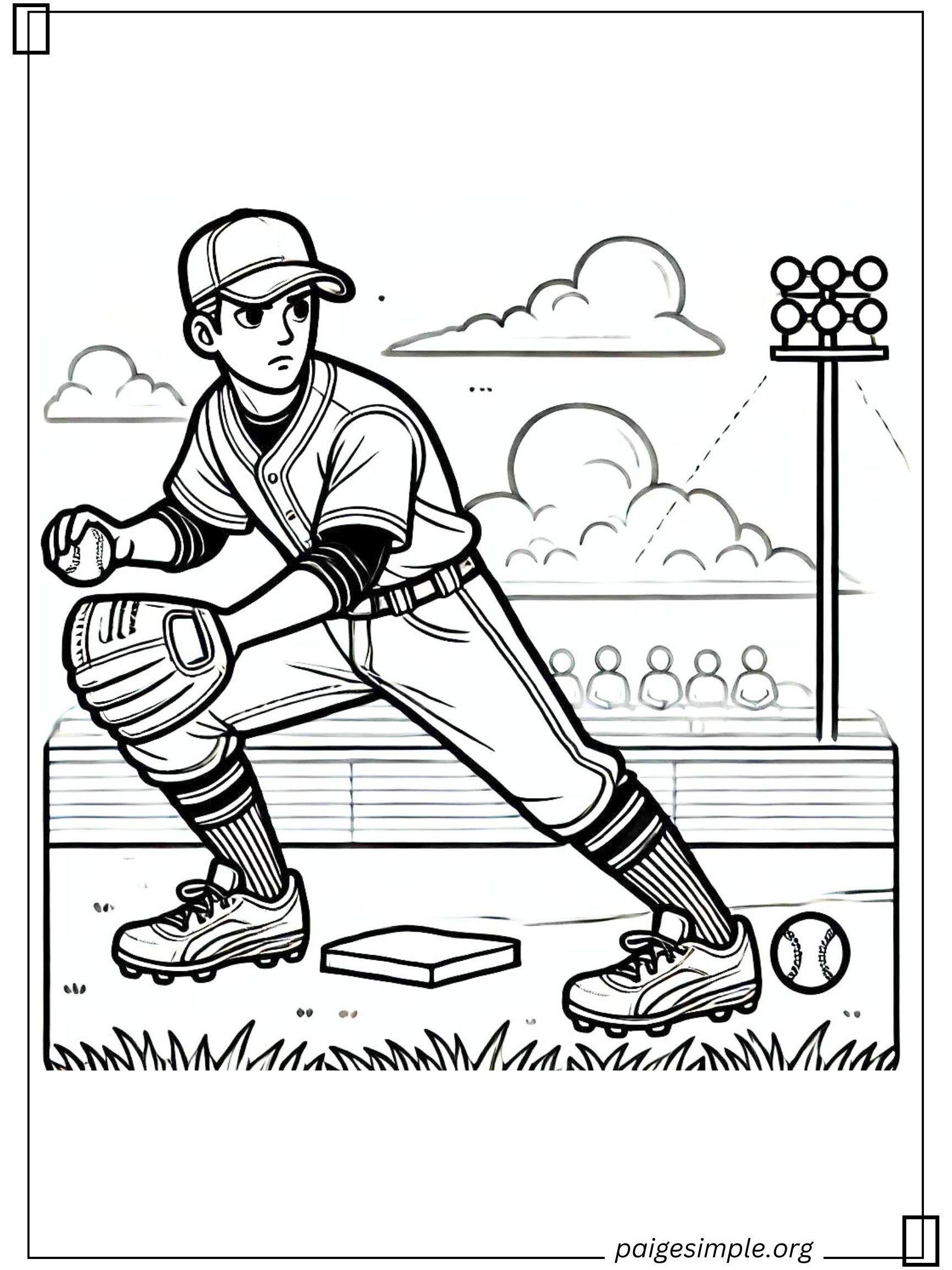 Baseball Coloring Page 41