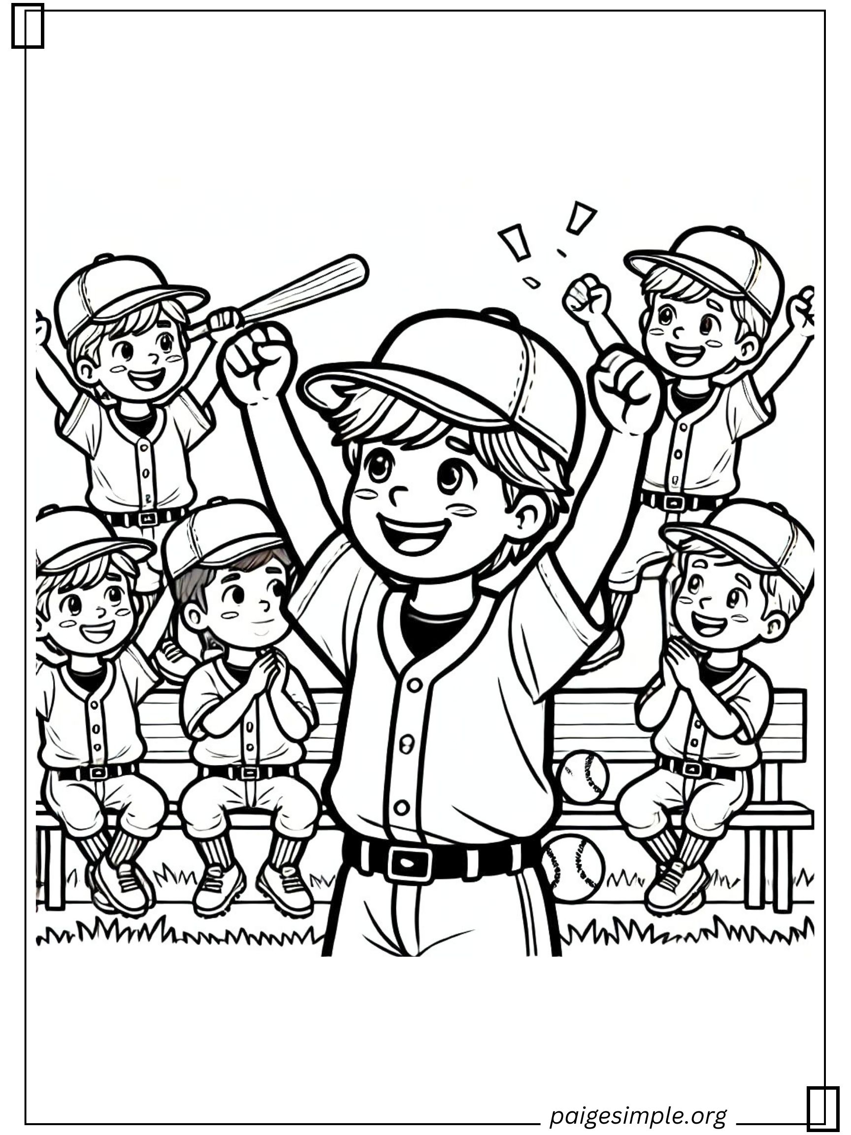 Baseball Coloring Page 42