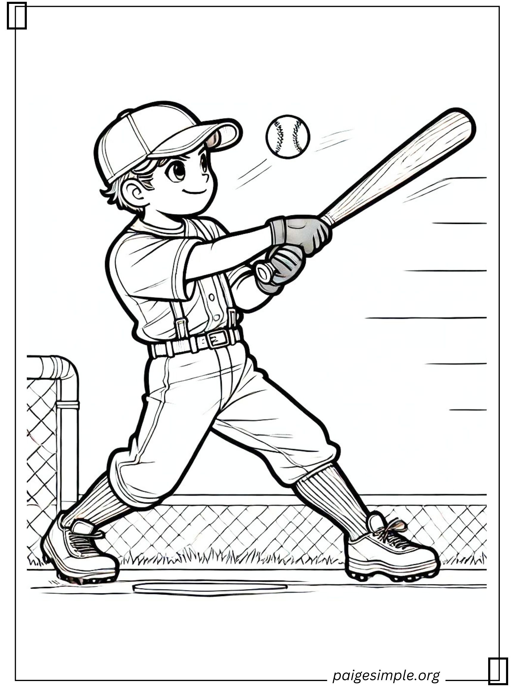 Baseball Coloring Page 43