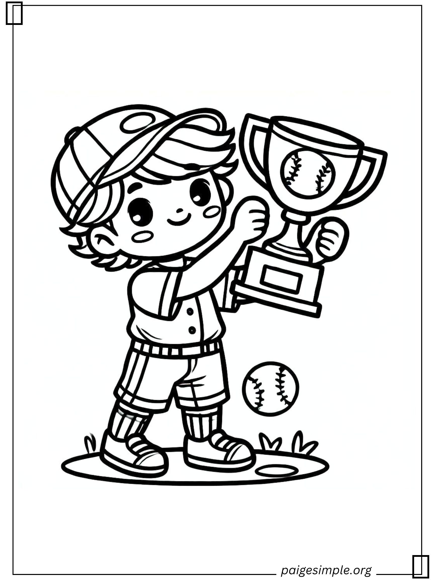 Baseball Coloring Page 44