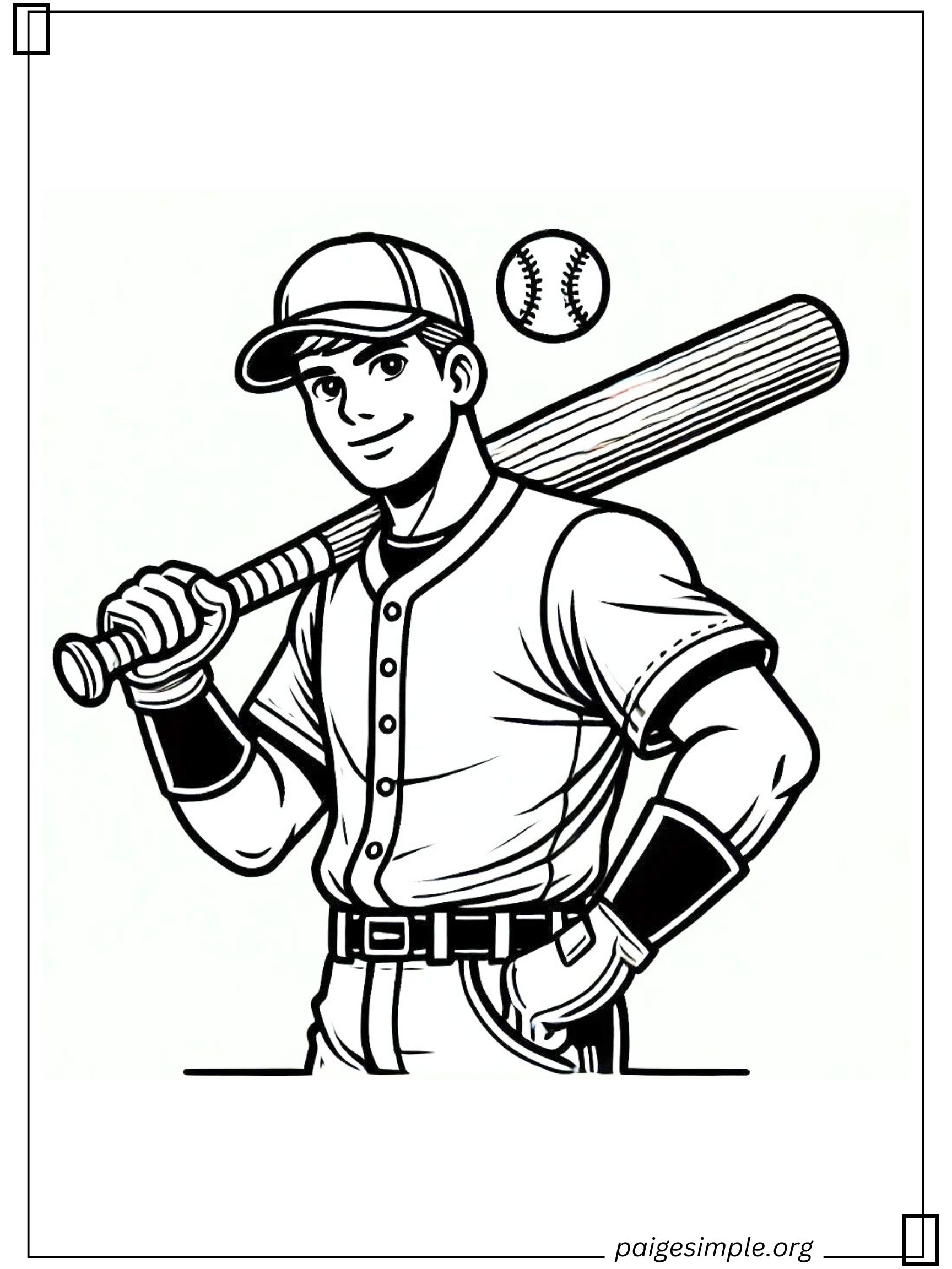 Baseball Coloring Page 46