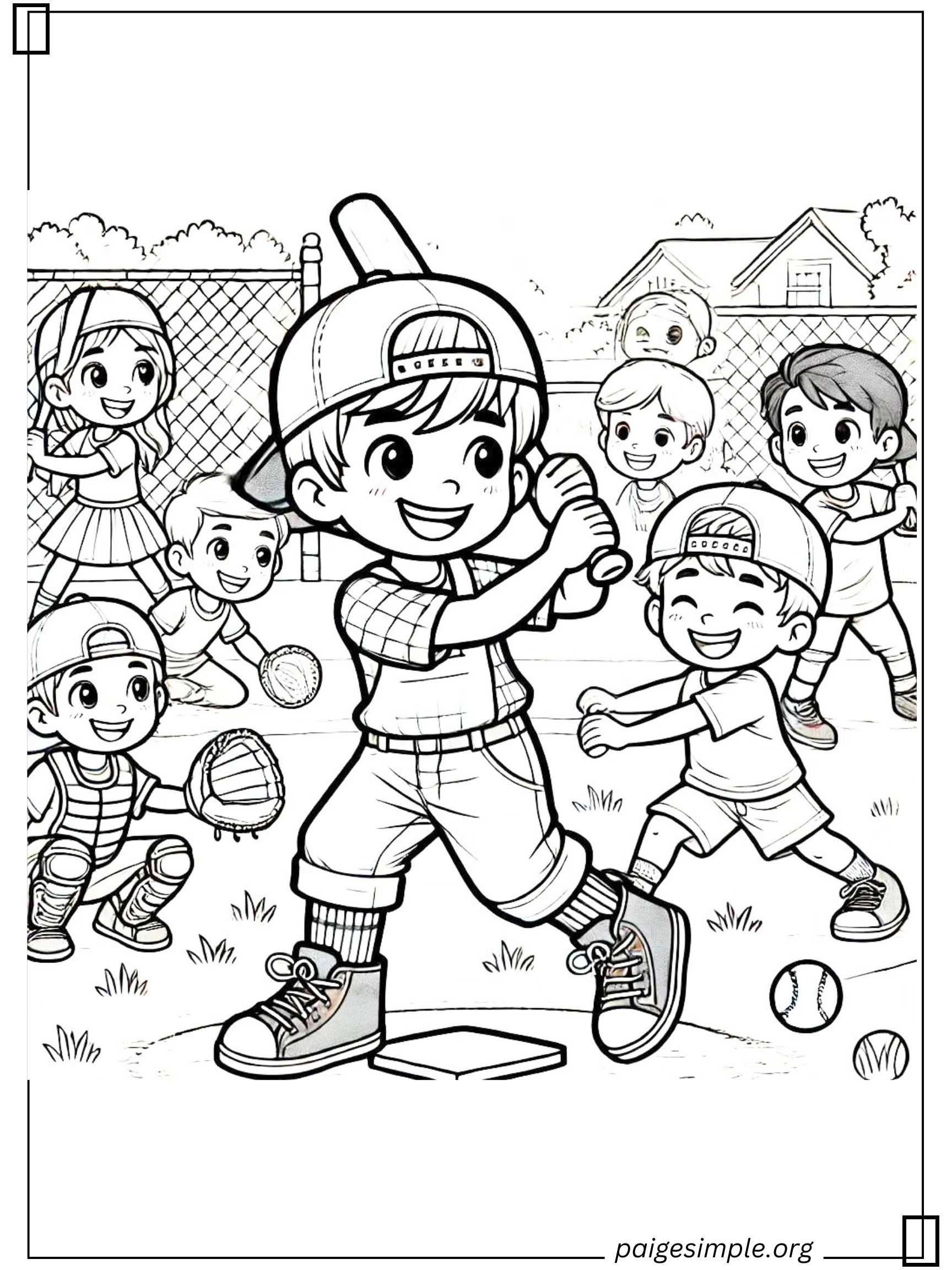 Baseball Coloring Page 47