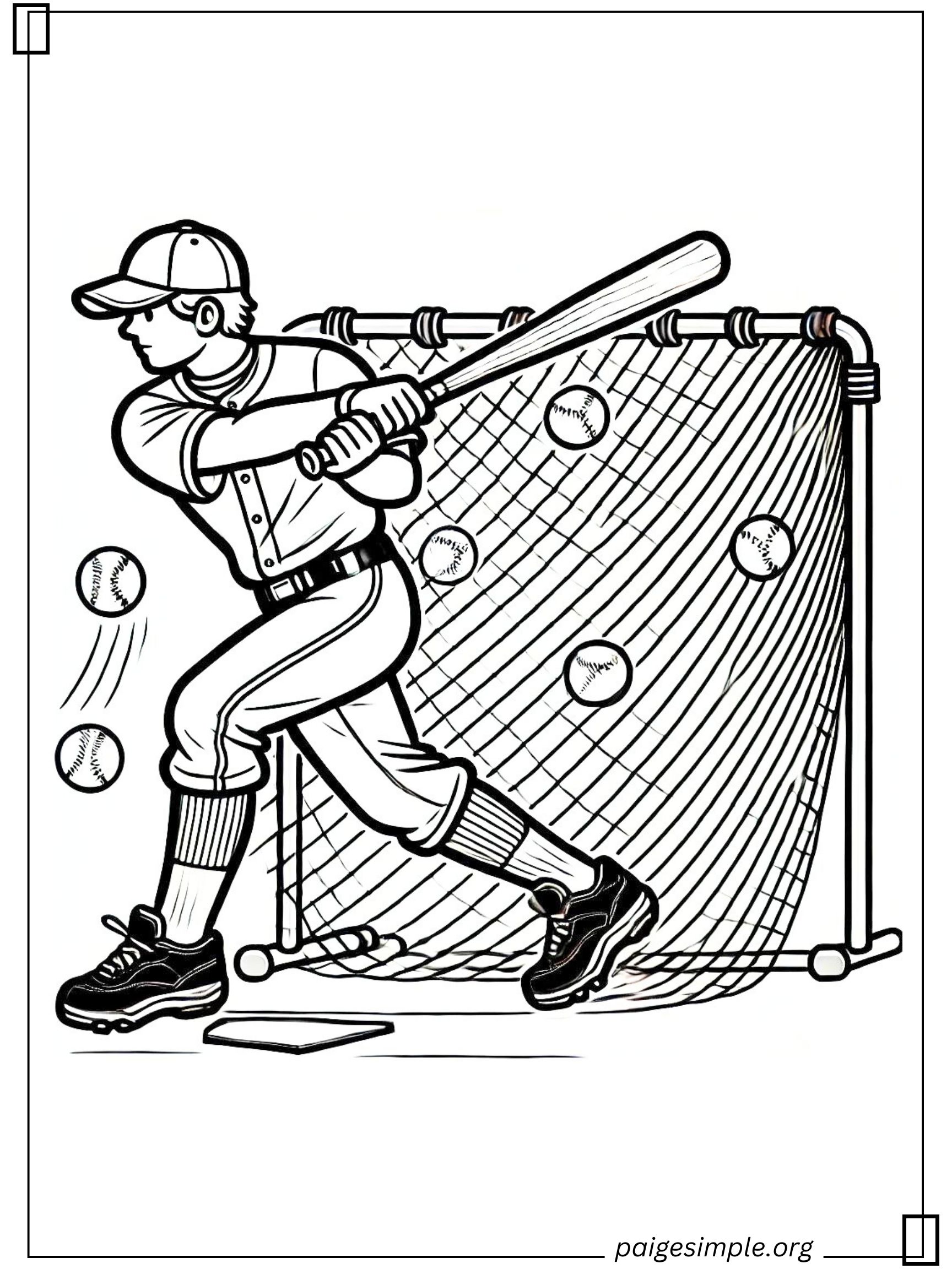 Baseball Coloring Page 48