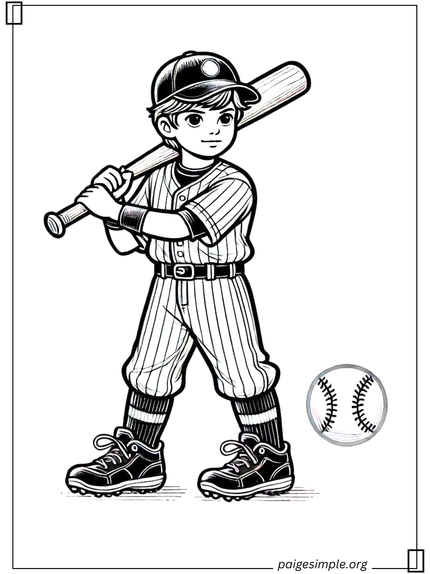 Baseball Coloring Page 5