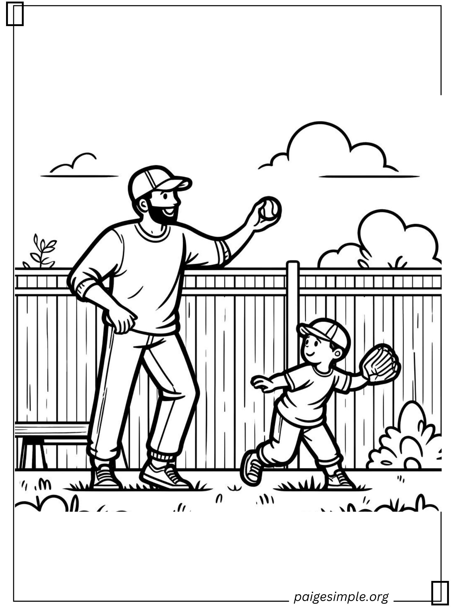 Baseball Coloring Page 54