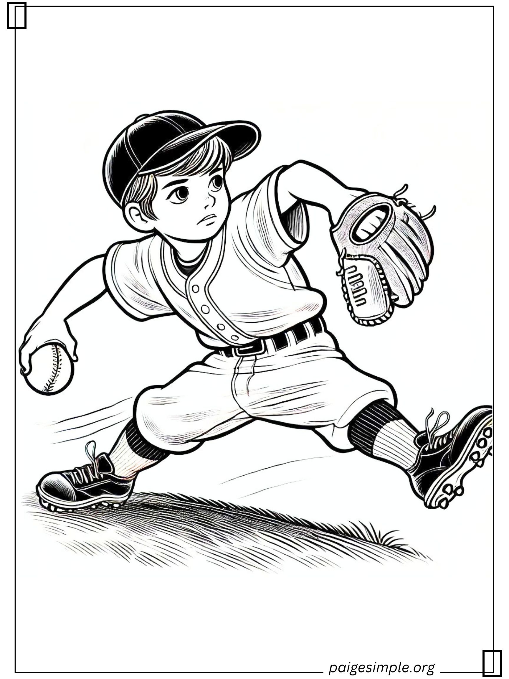 Baseball Coloring Page 7