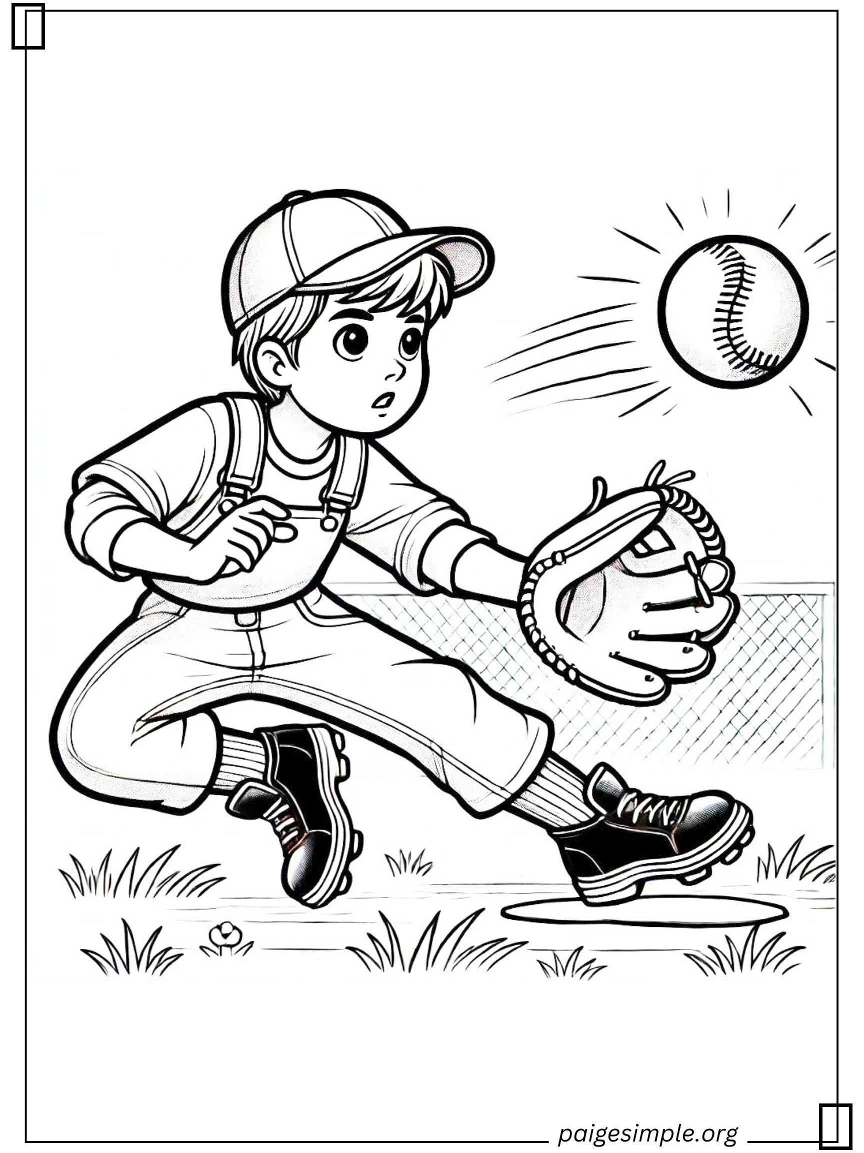 Baseball Coloring Page 8