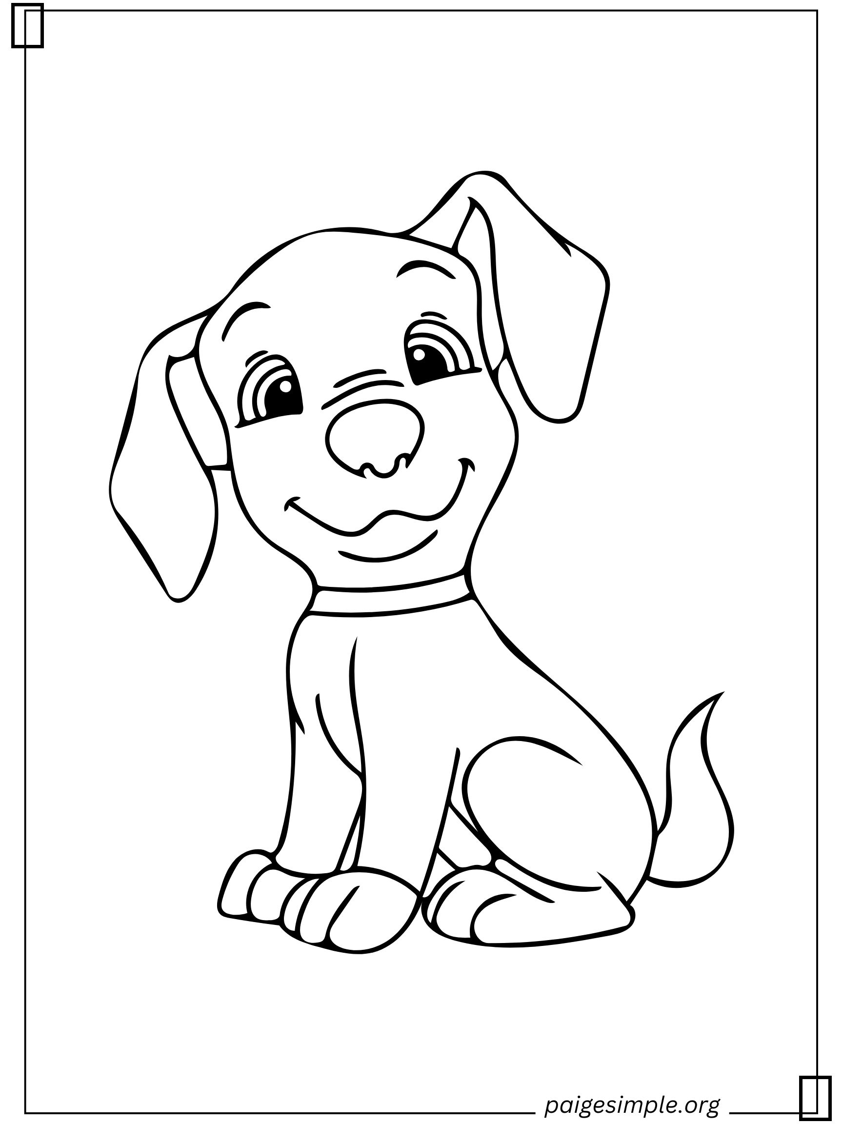 Dog Coloring Page 1