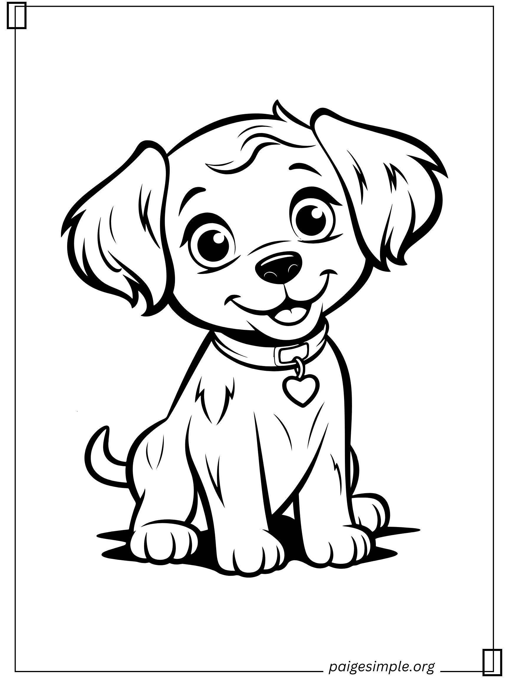 Dog Coloring Page 2