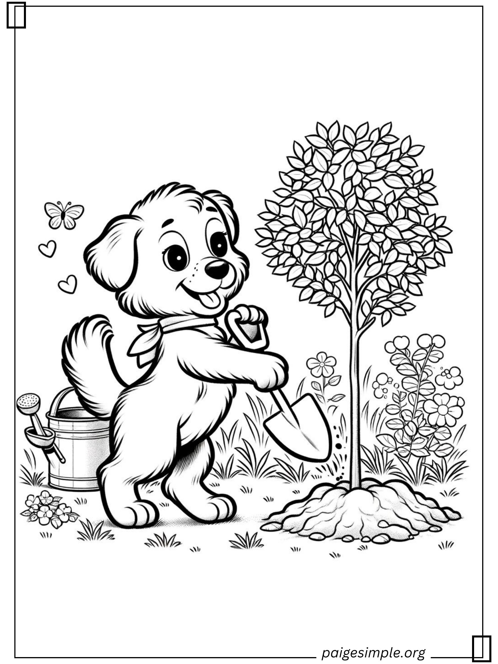 Dog Coloring Page 24