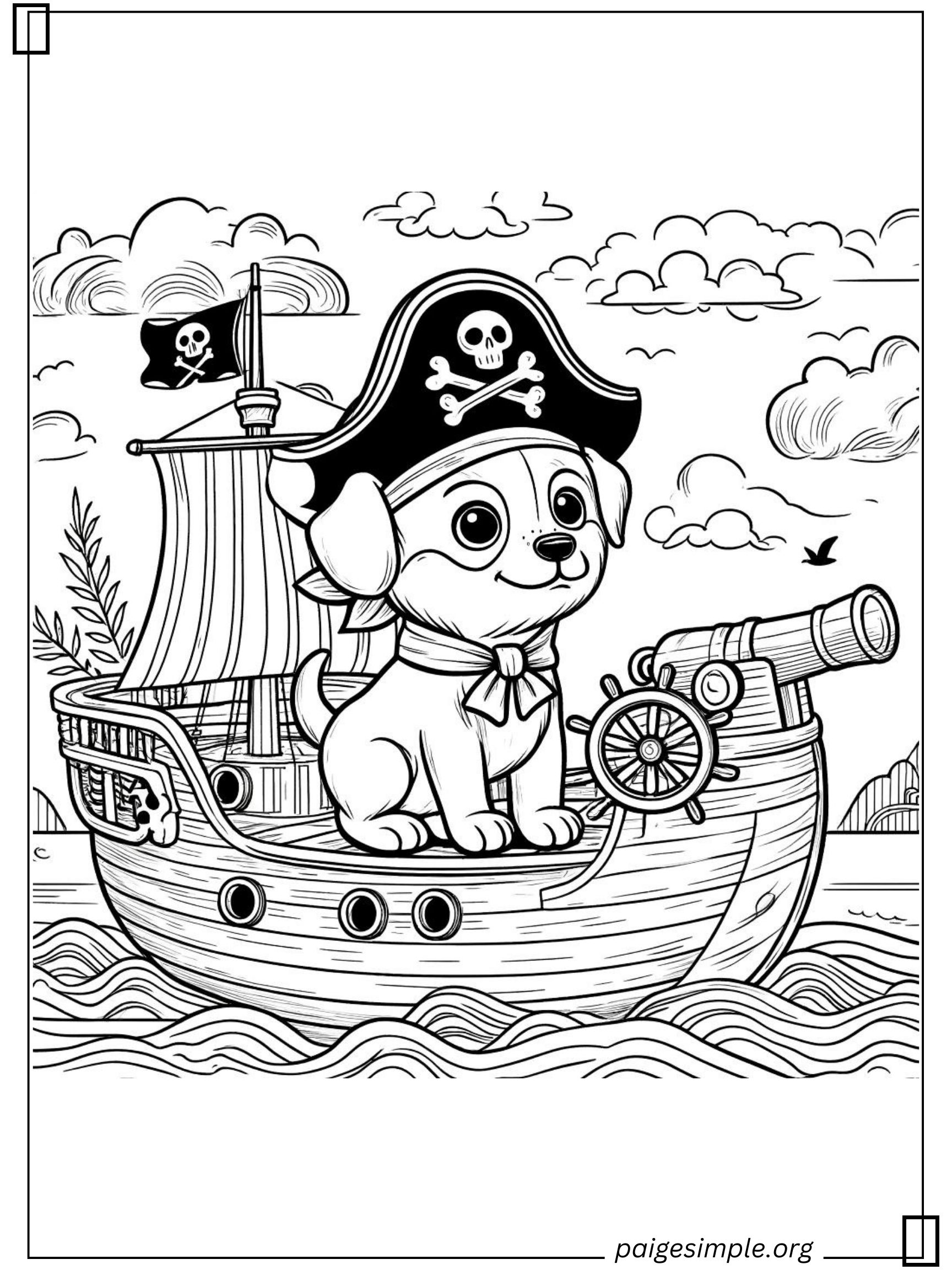 Dog Coloring Page 34