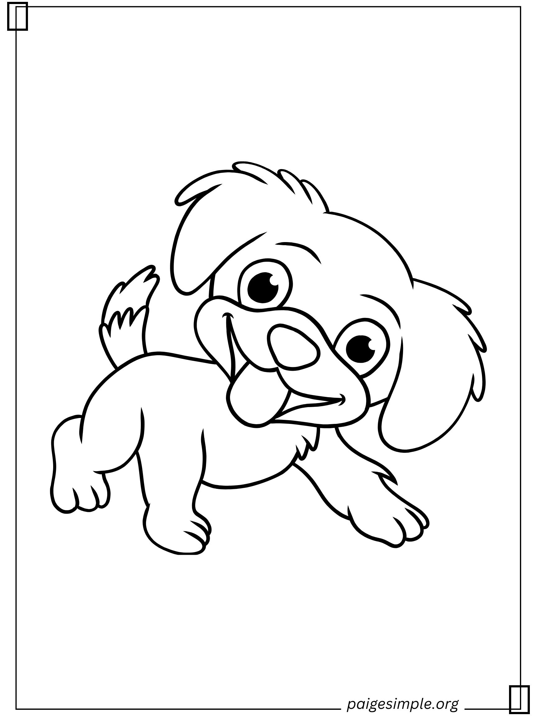 Dog Coloring Page 4