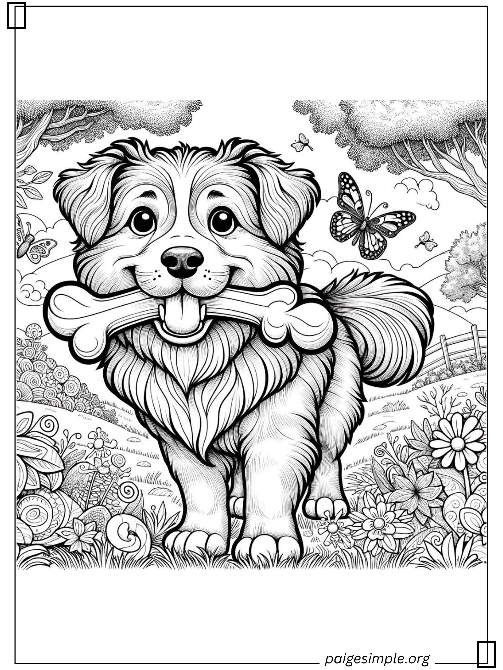 Dog Coloring Page 48