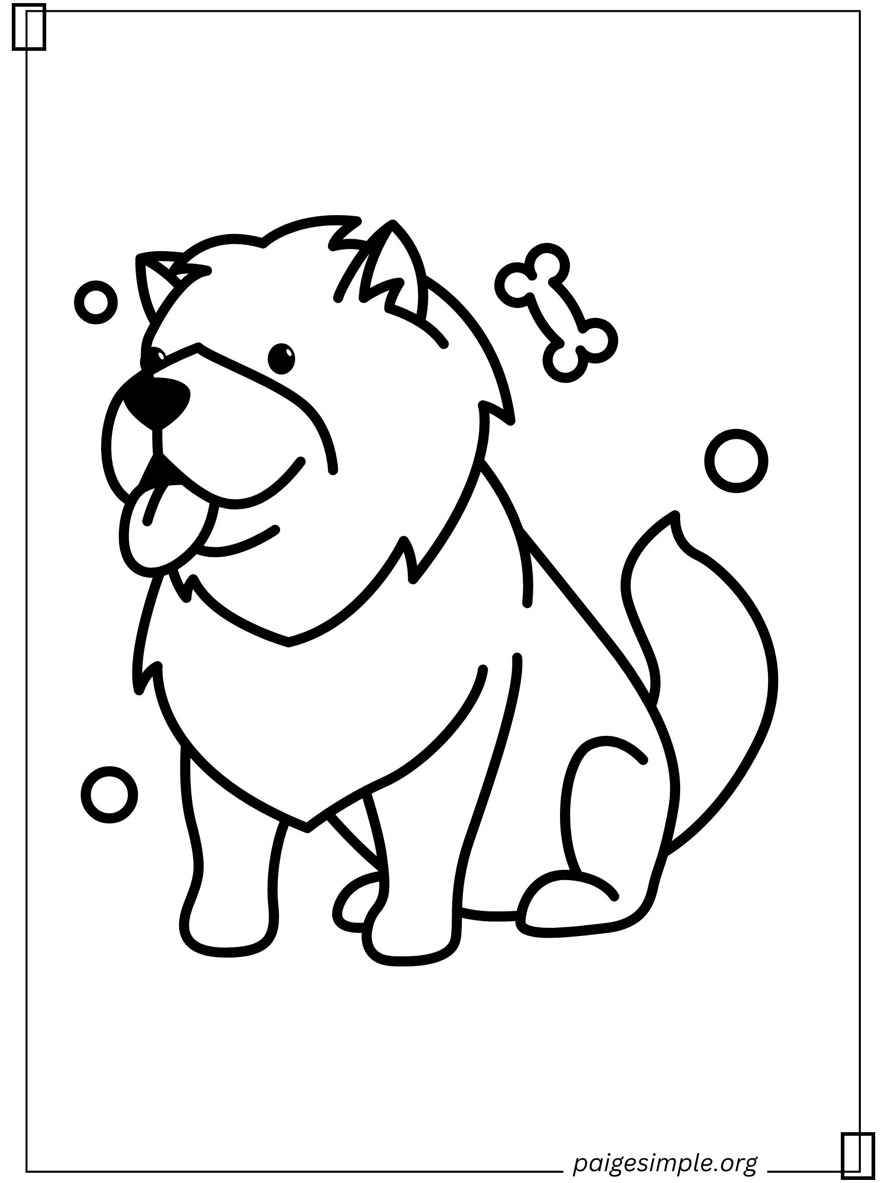 Dog Coloring Page 5