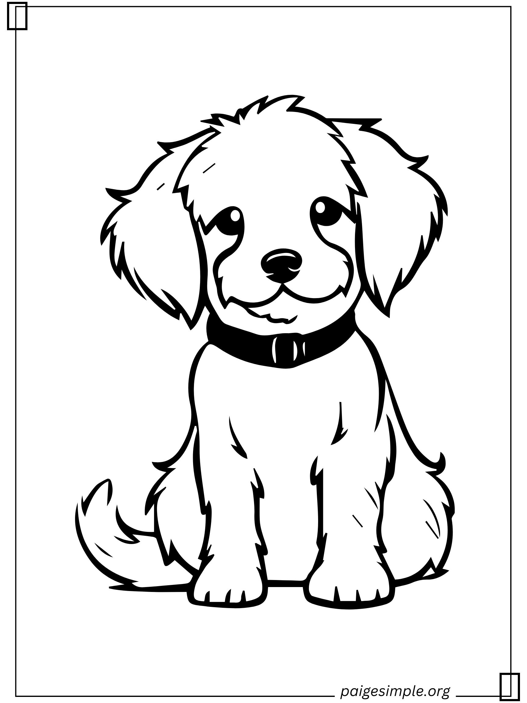 Dog Coloring Page 6