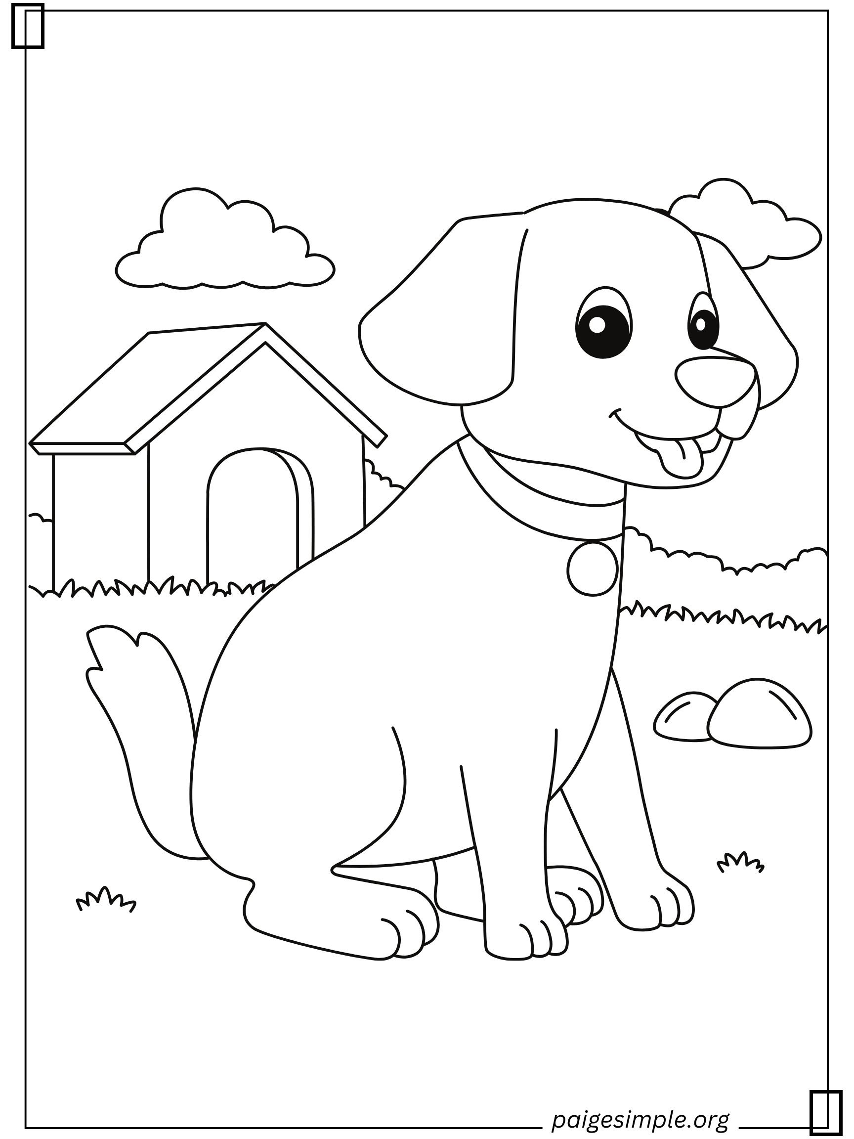 Dog Coloring Page 7