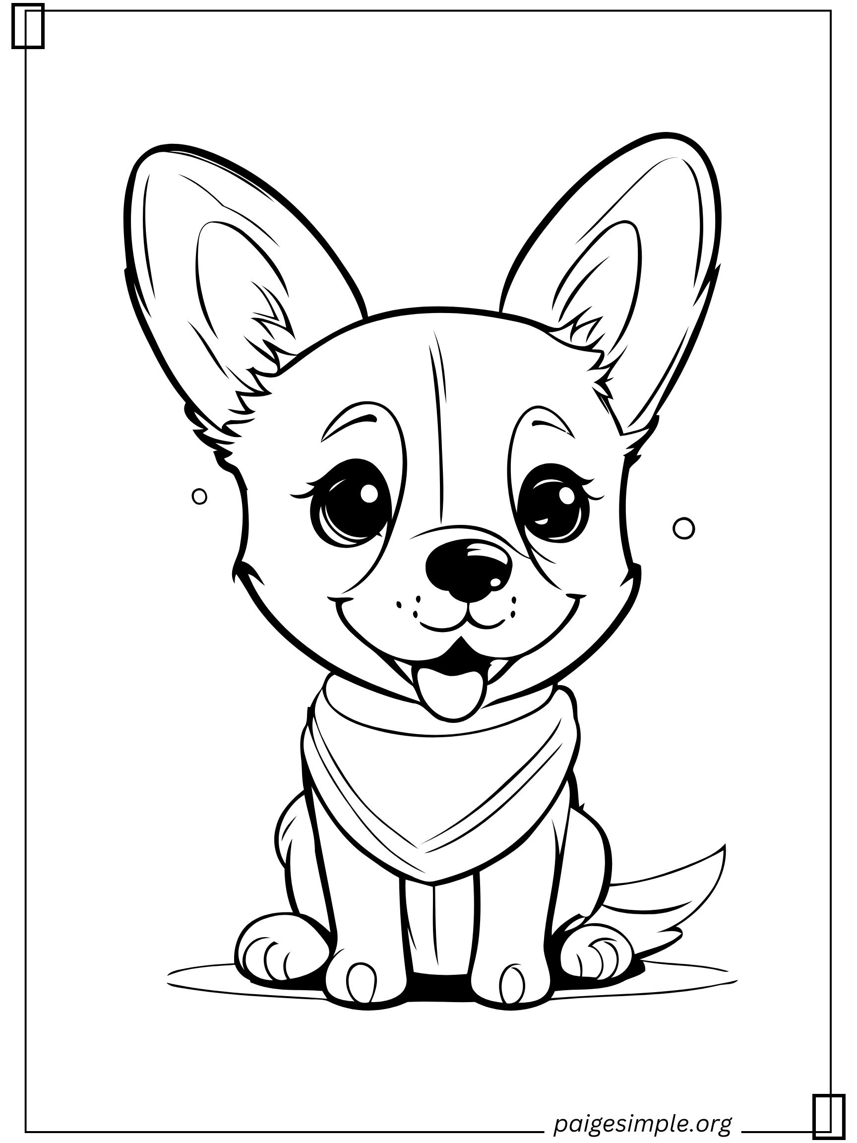 Dog Coloring Page 8