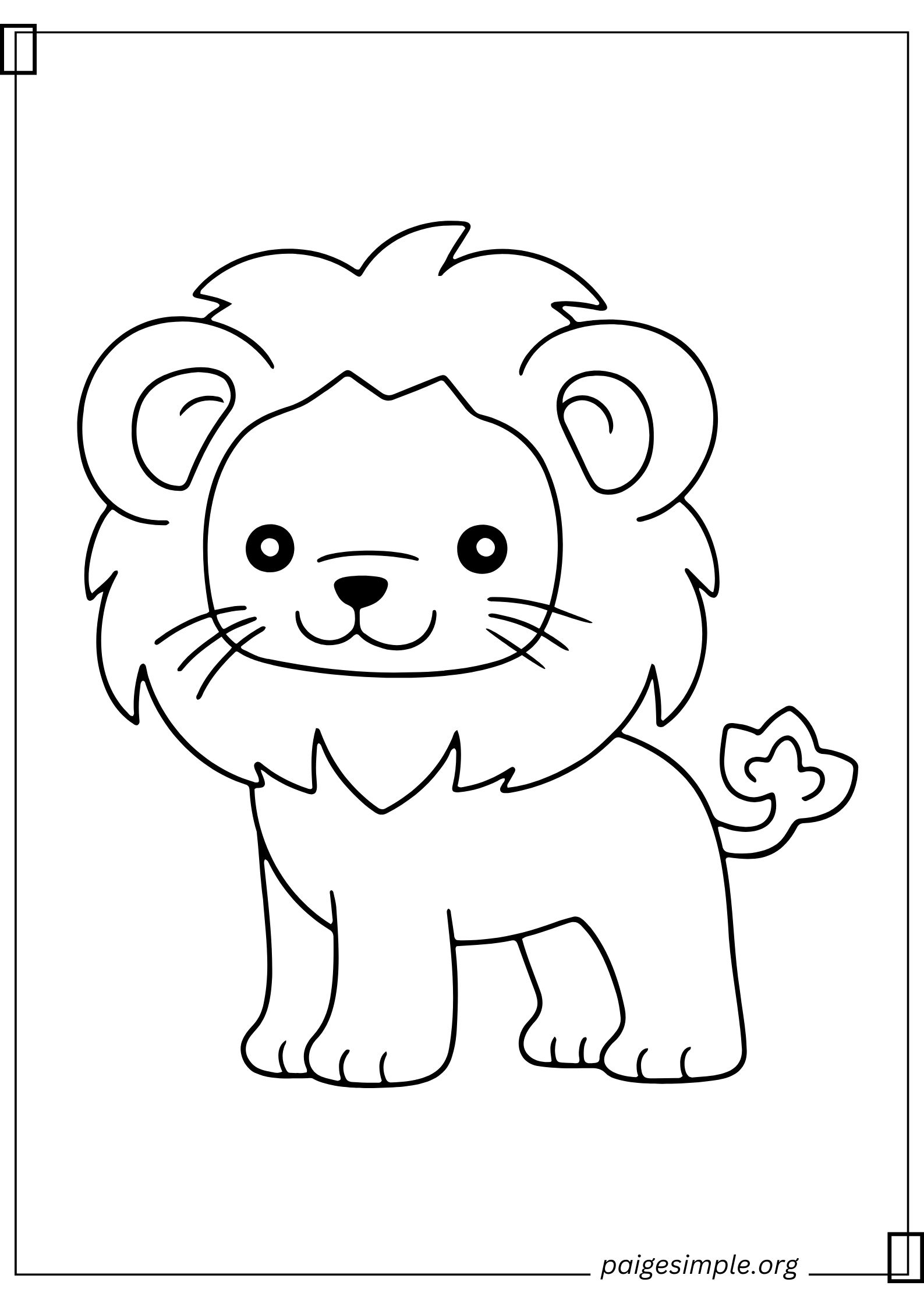 Lion Coloring Page 1