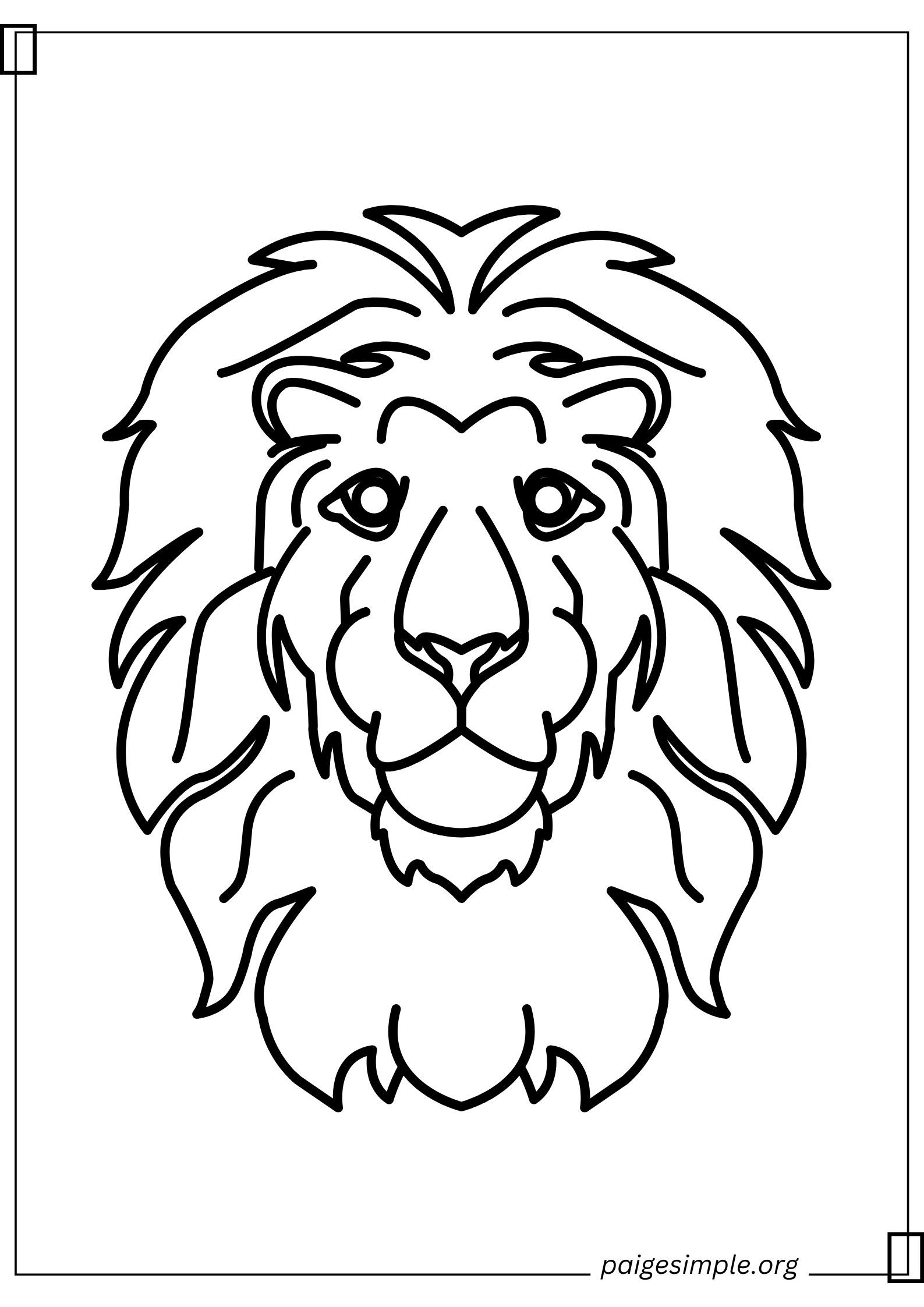 Lion Coloring Page 10