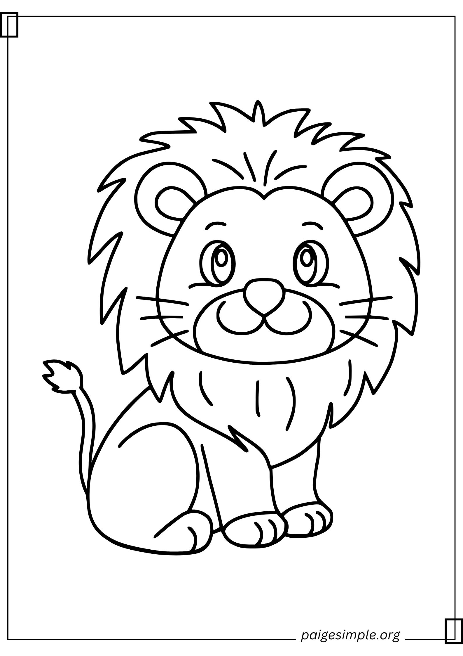 Lion Coloring Page 11