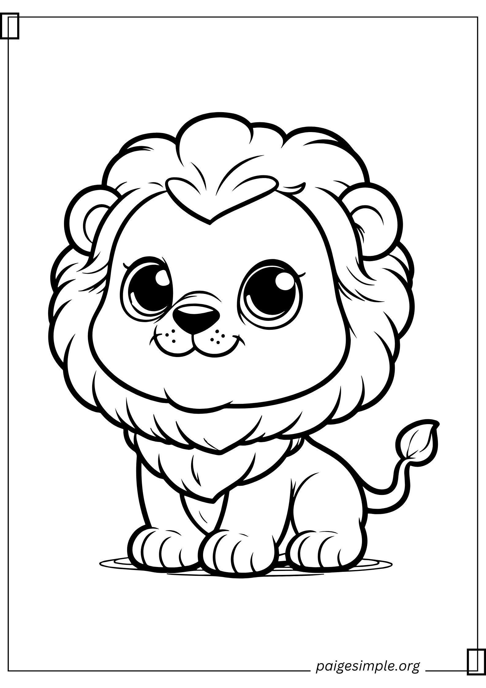 Lion Coloring Page 12