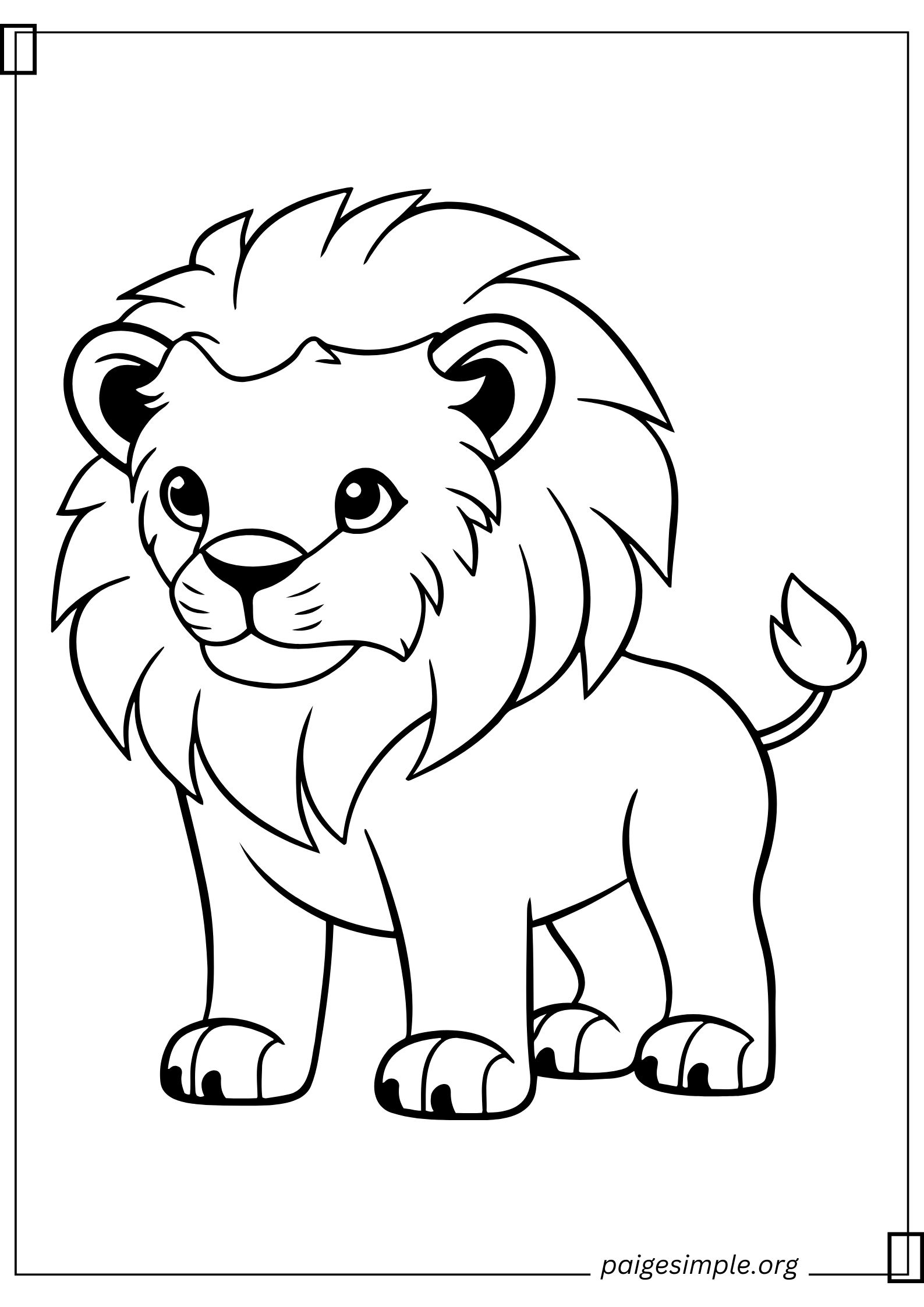 Lion Coloring Page 2