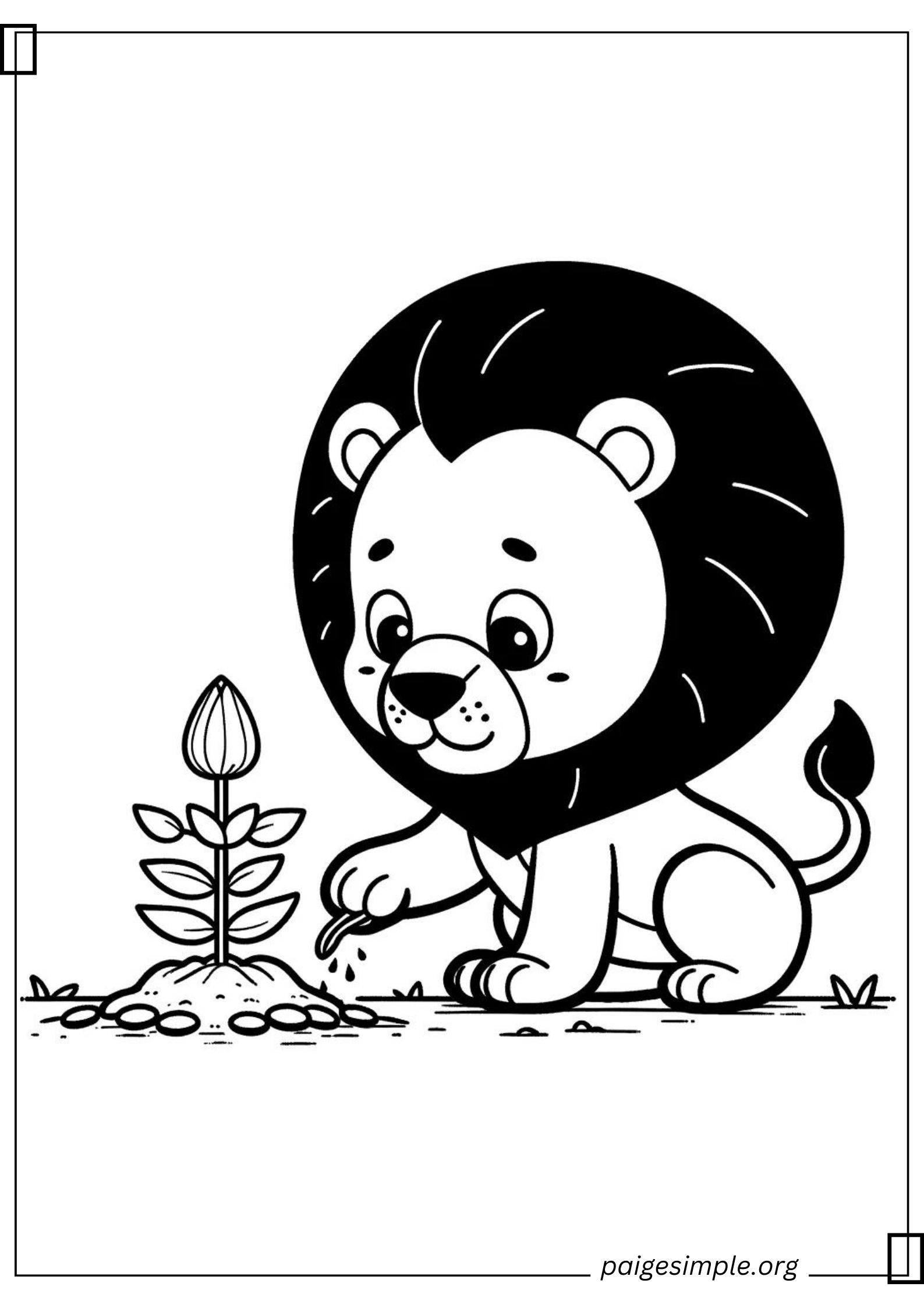 Lion Coloring Page 29