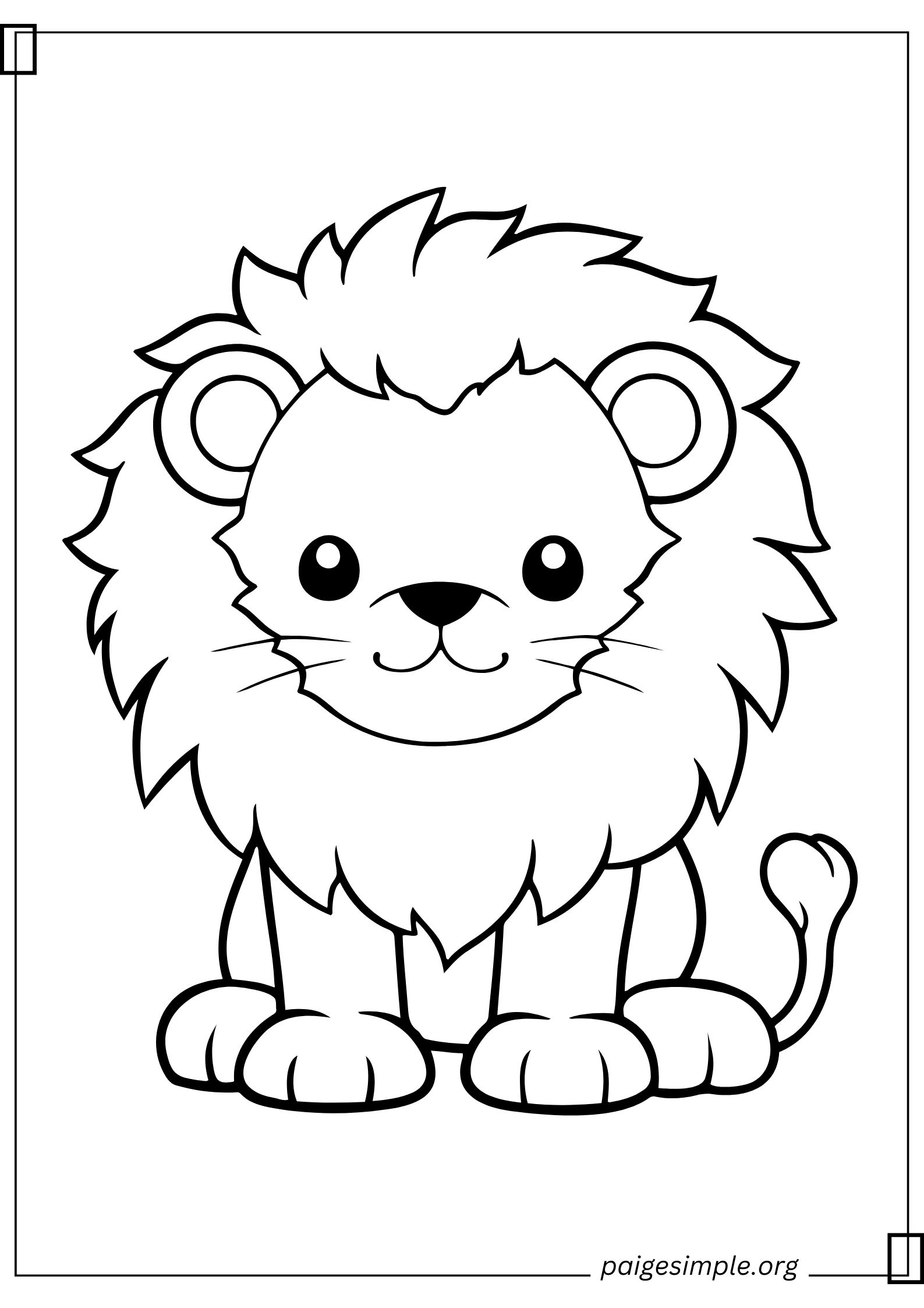 Lion Coloring Page 3