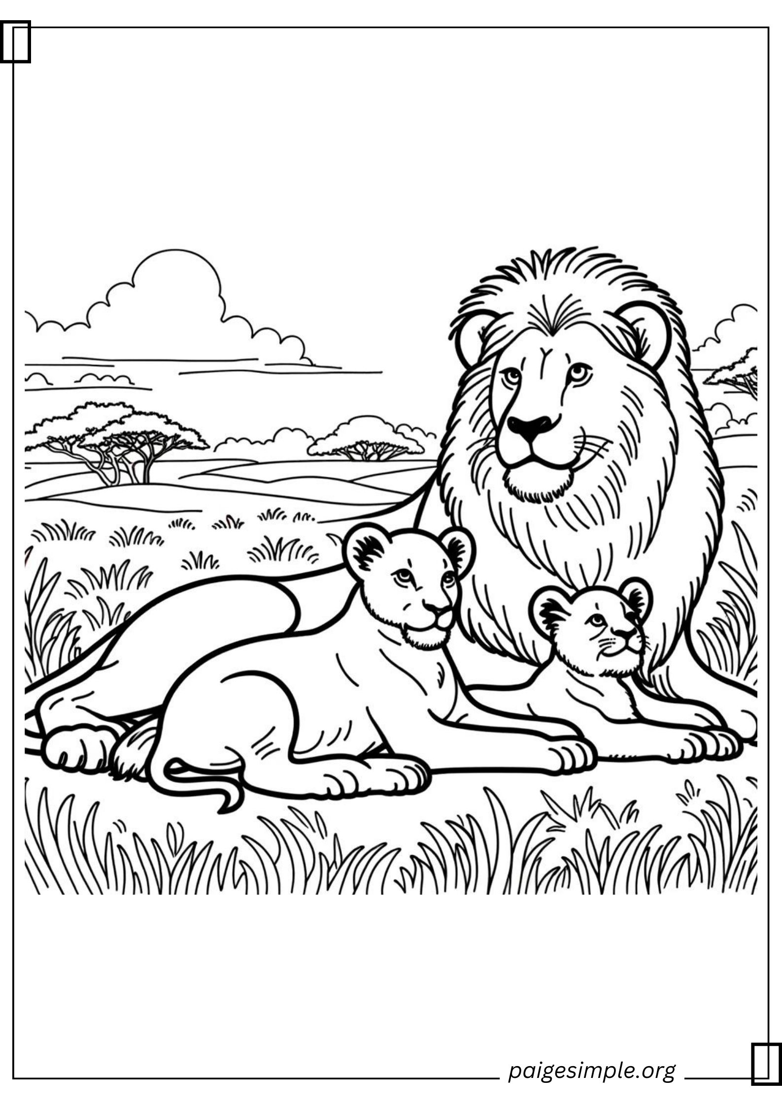 Lion Coloring Page 33