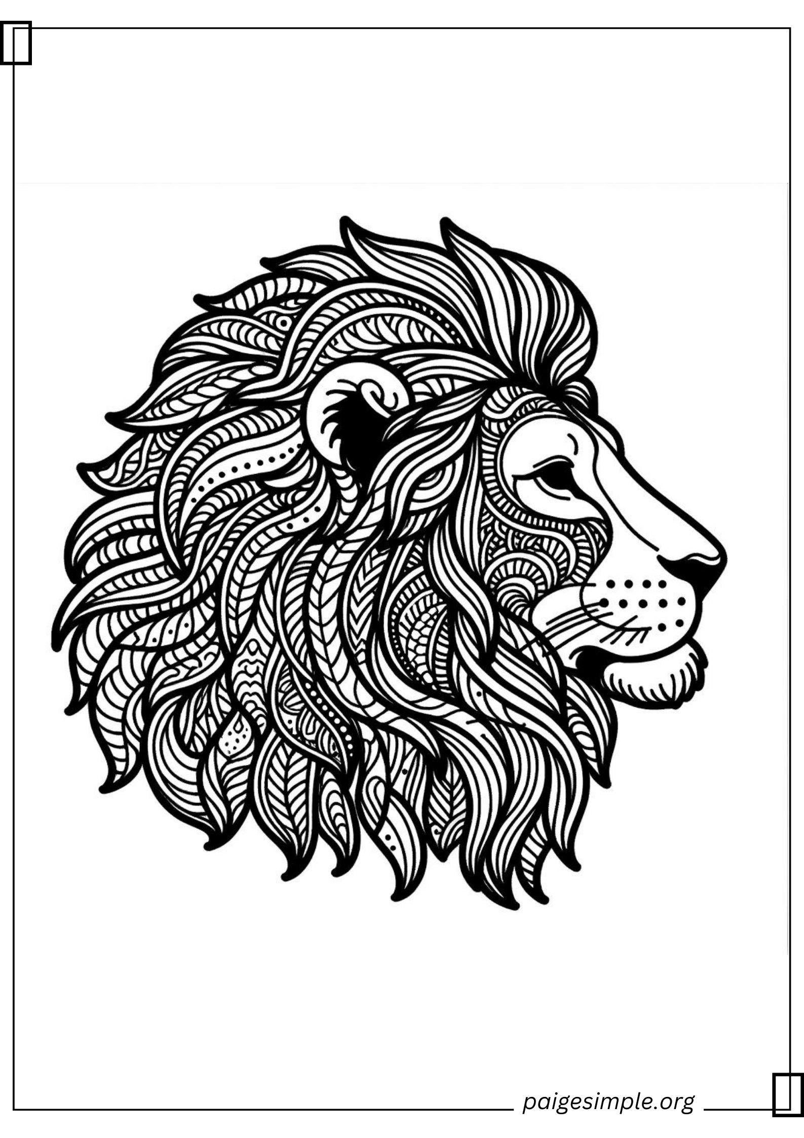 Lion Coloring Page 35