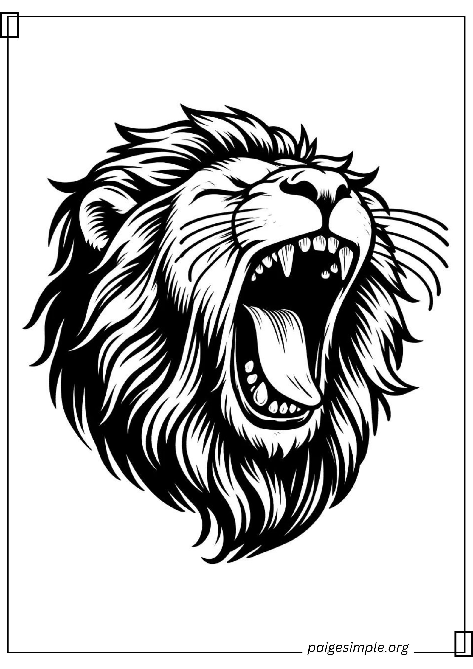 Lion Coloring Page 37