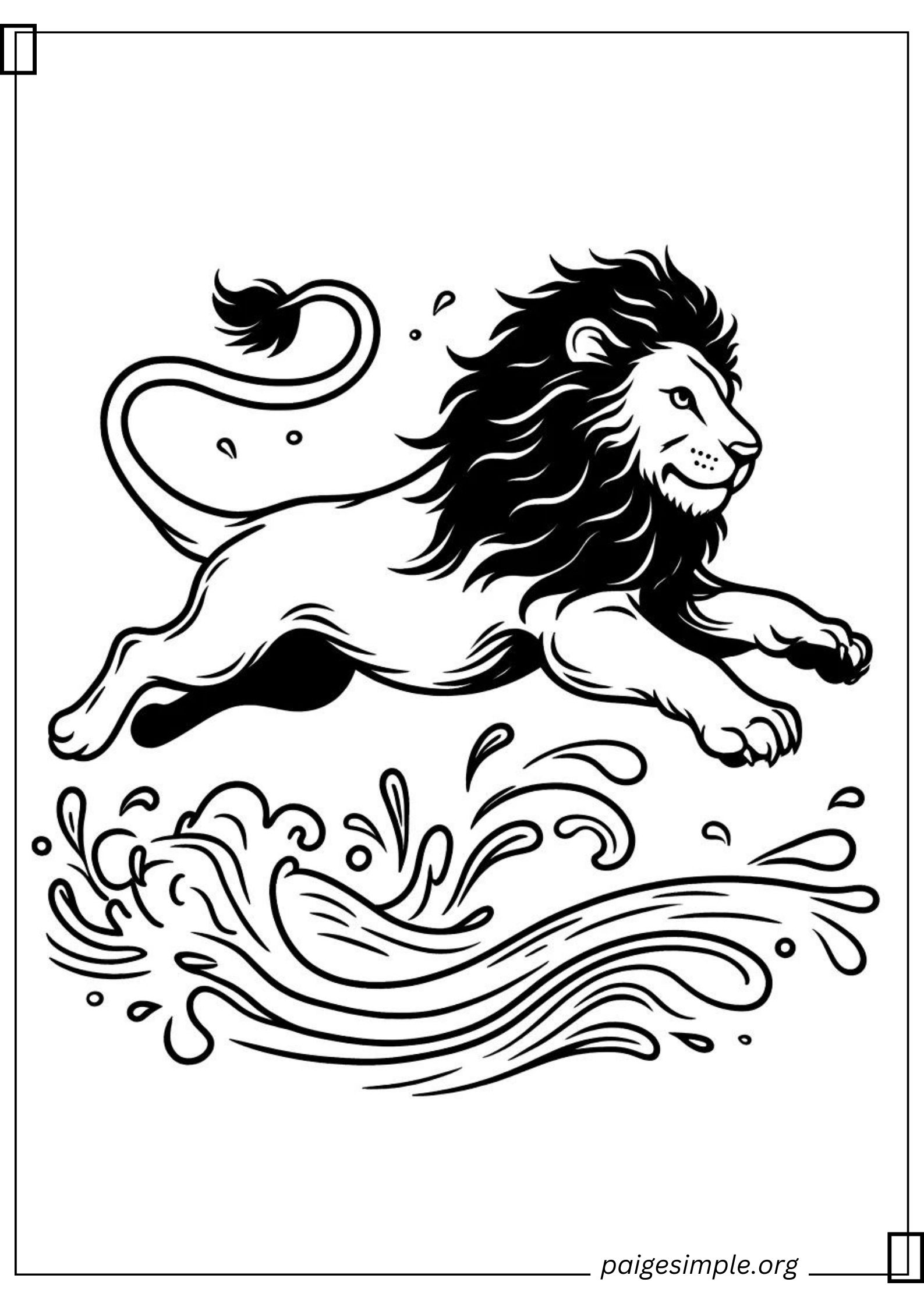 Lion Coloring Page 38