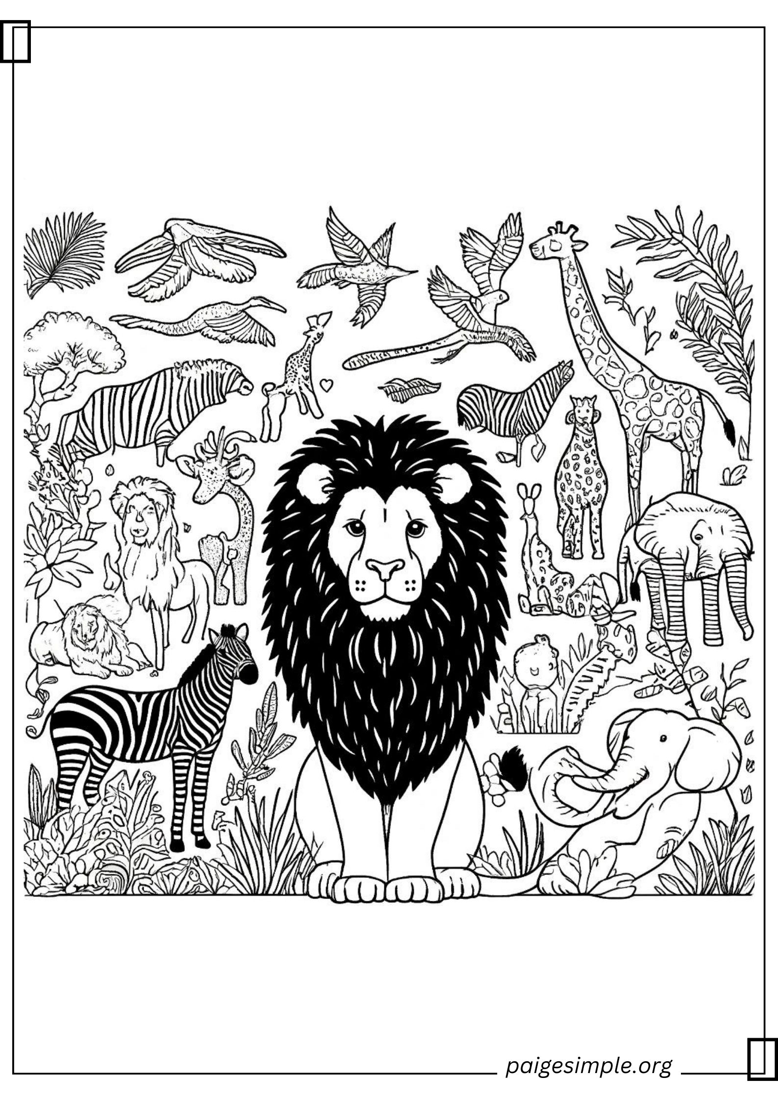 Lion Coloring Page 40