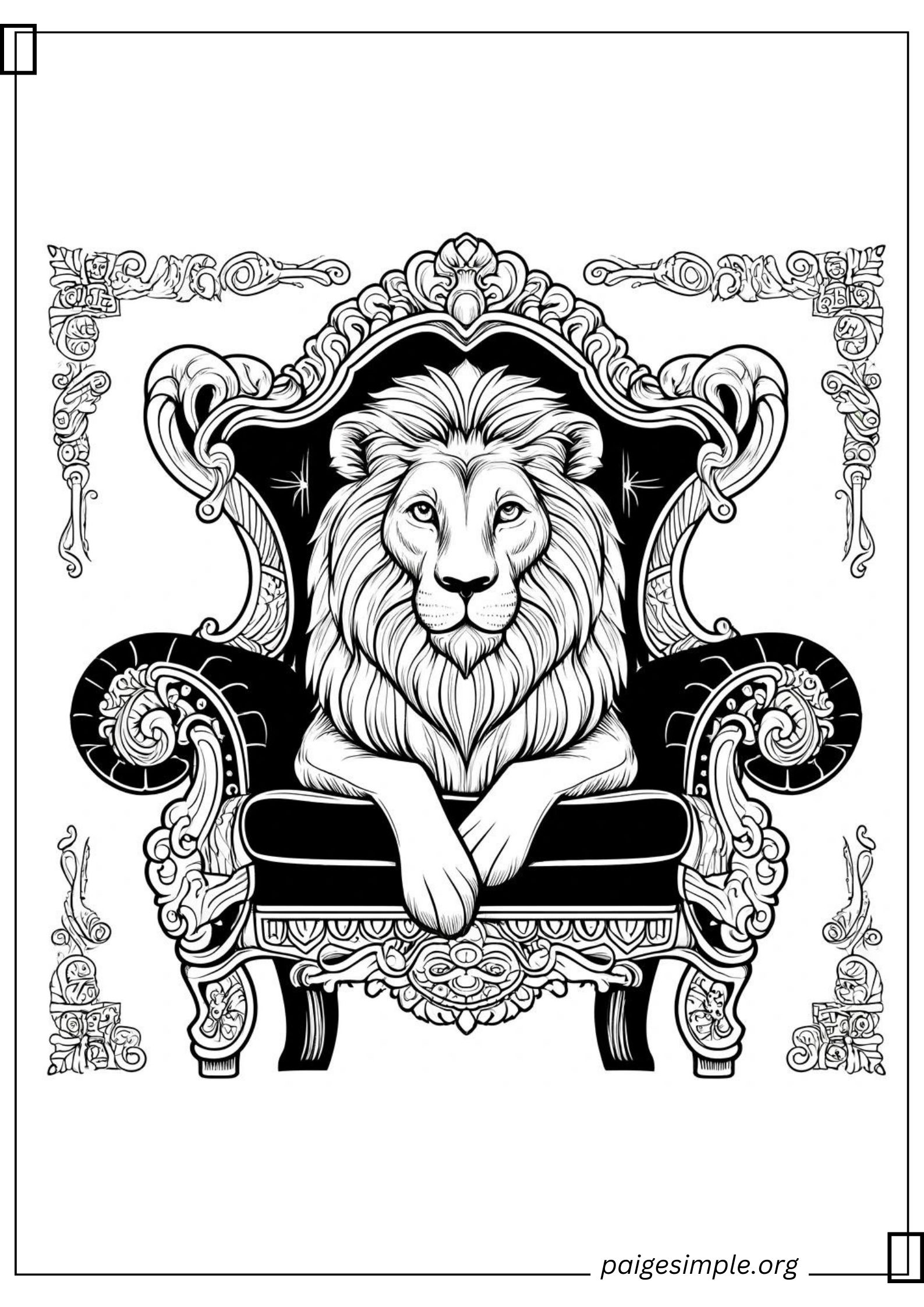 Lion Coloring Page 41