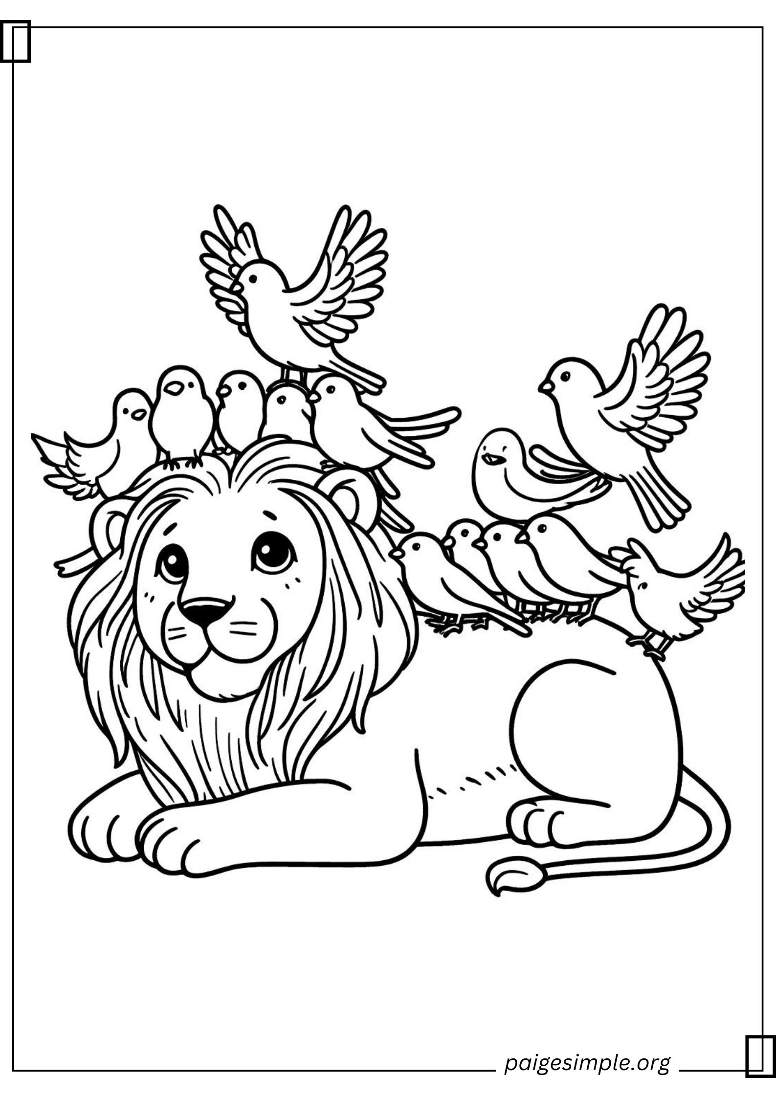 Lion Coloring Page 44