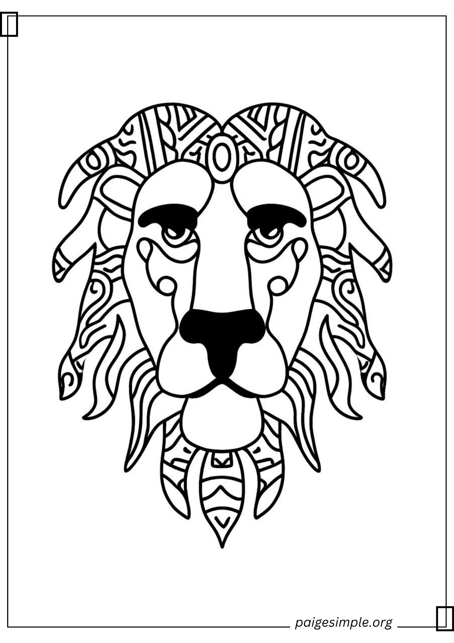 Lion Coloring Page 45