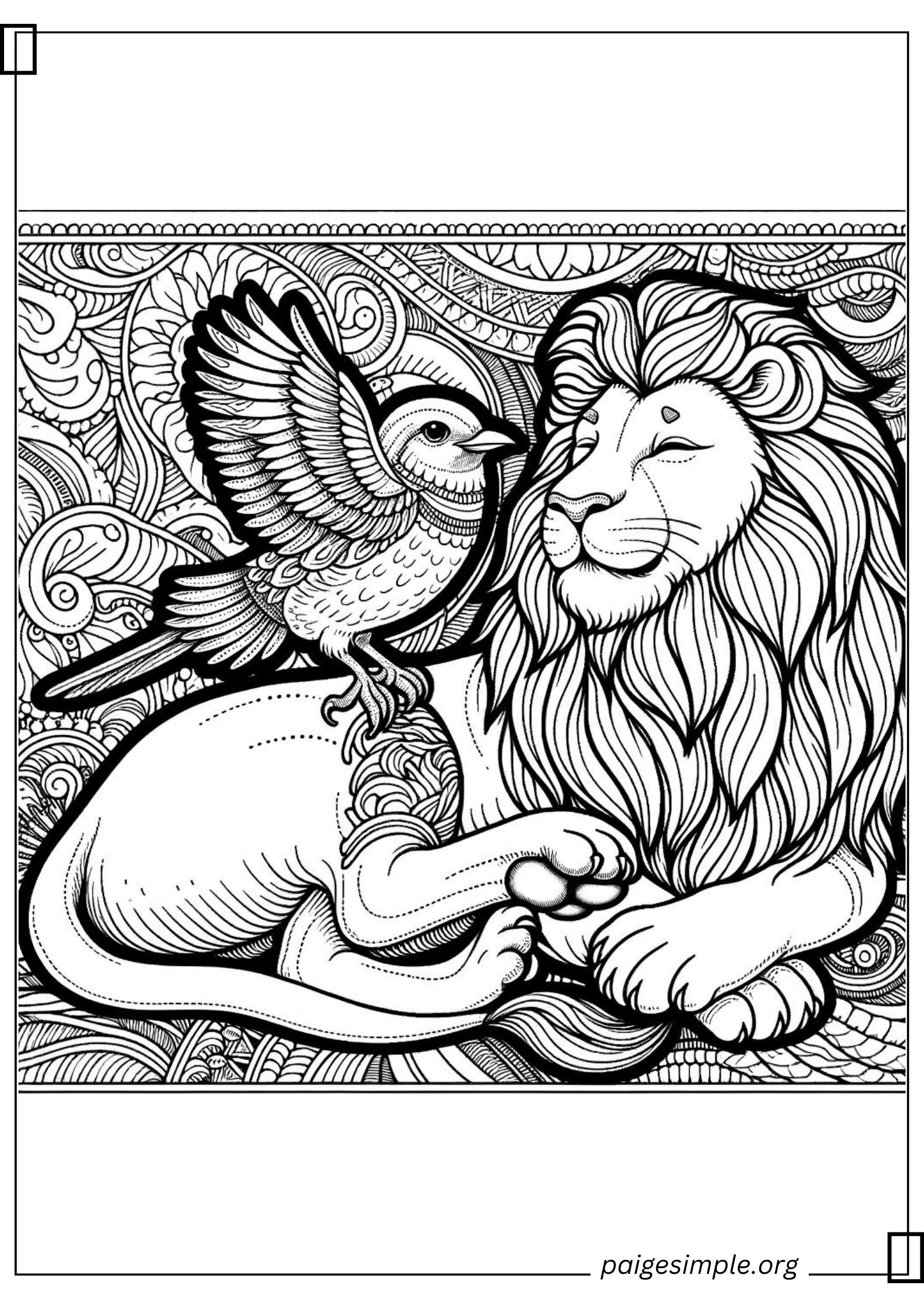 Lion Coloring Page 48