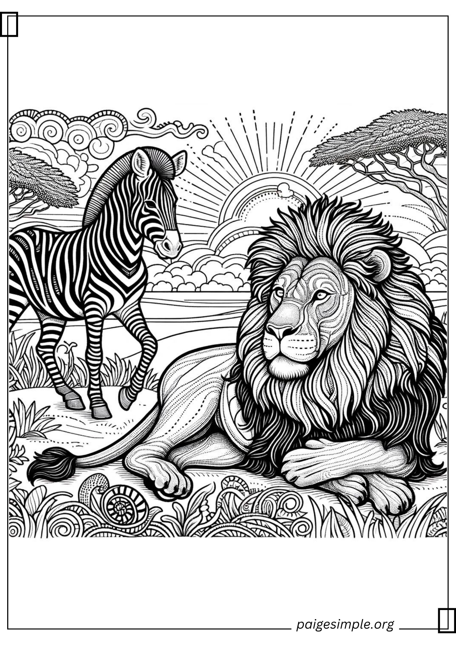 Lion Coloring Page 49