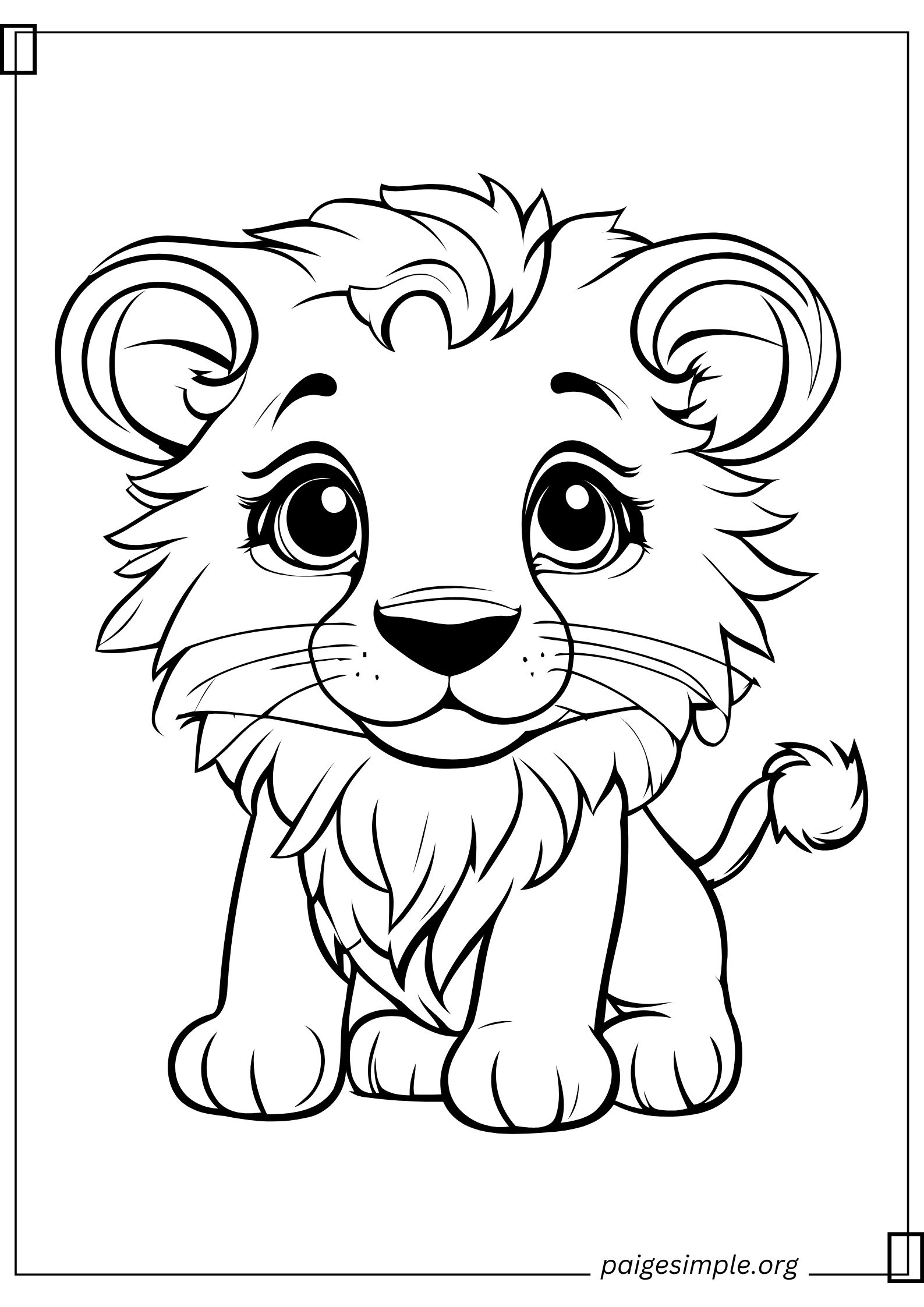 Lion Coloring Page 5