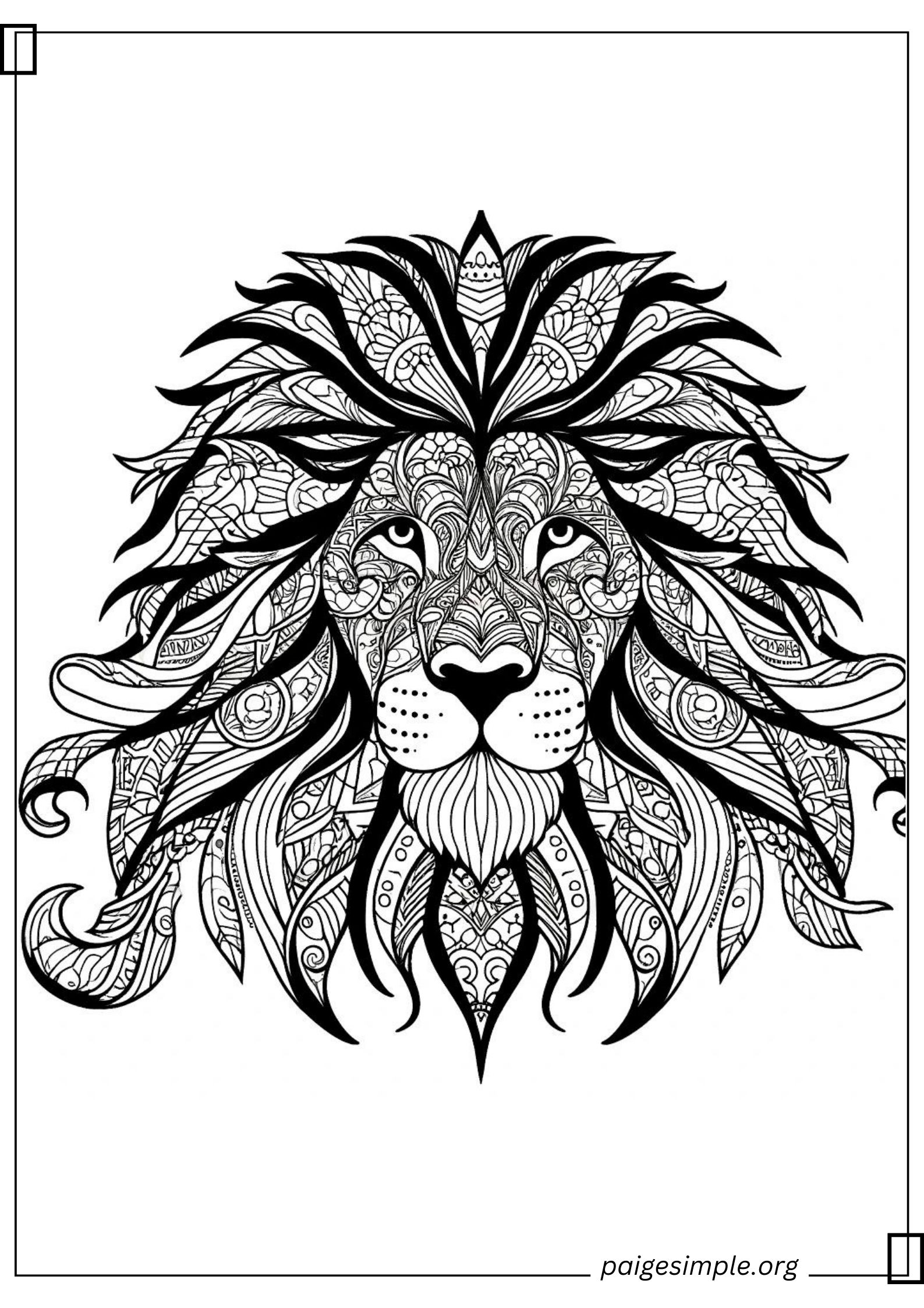 Lion Coloring Page 50