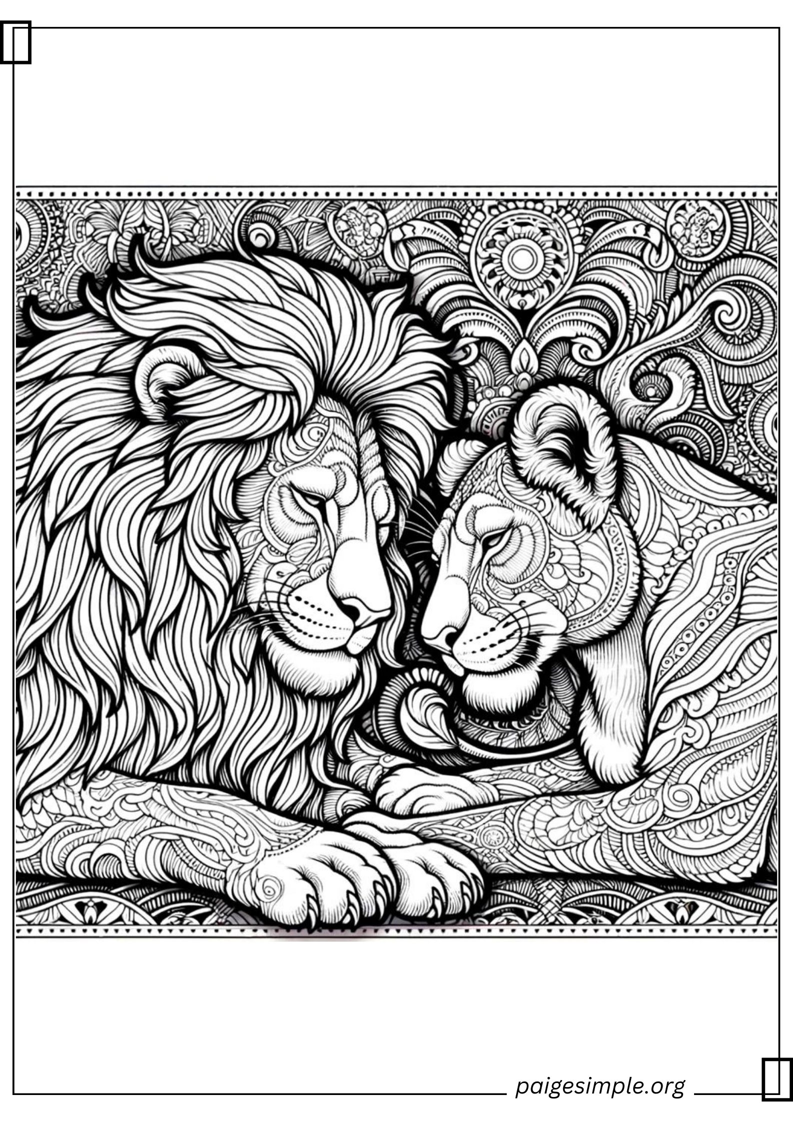 Lion Coloring Page 54