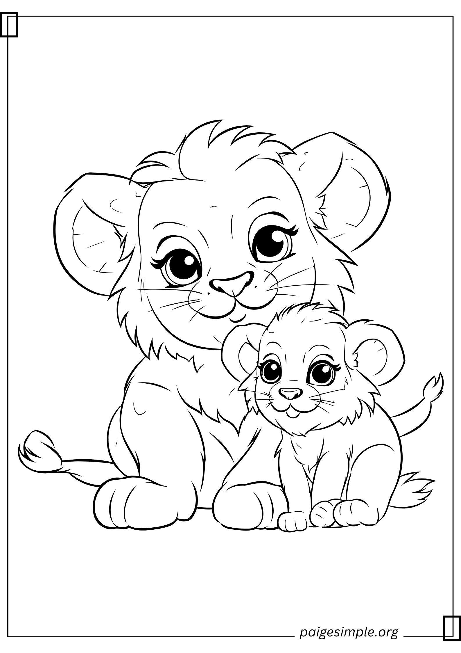 Lion Coloring Page 6