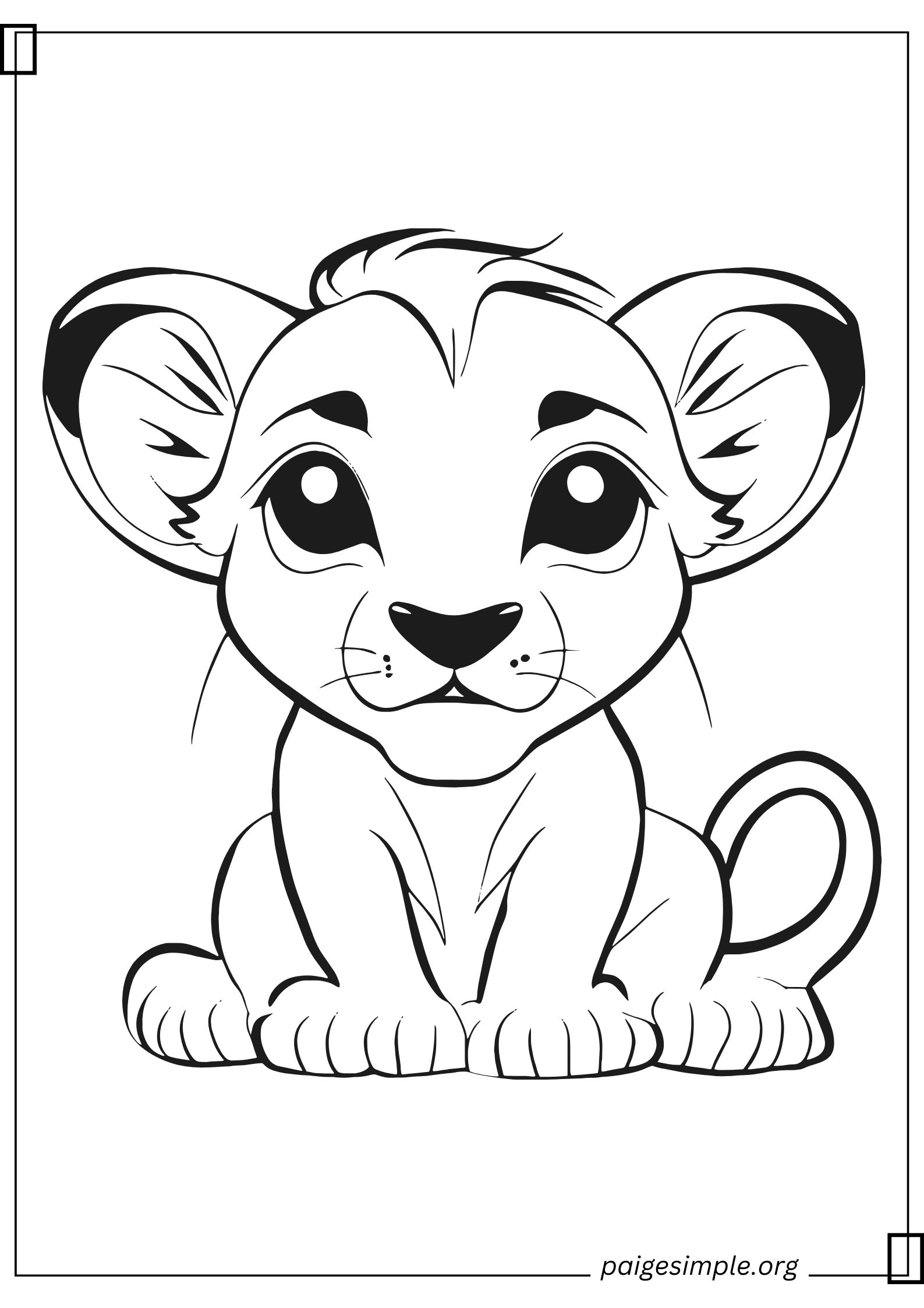 Lion Coloring Page 7