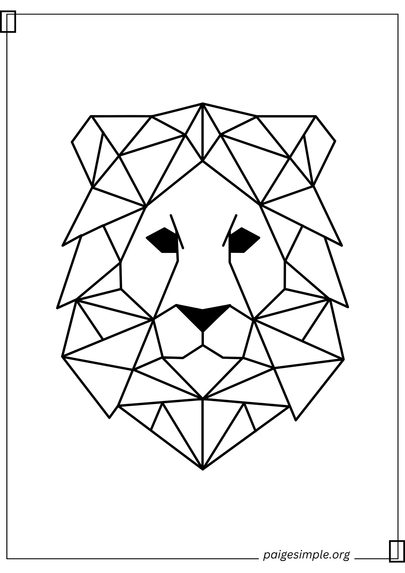 Lion Coloring Page 8