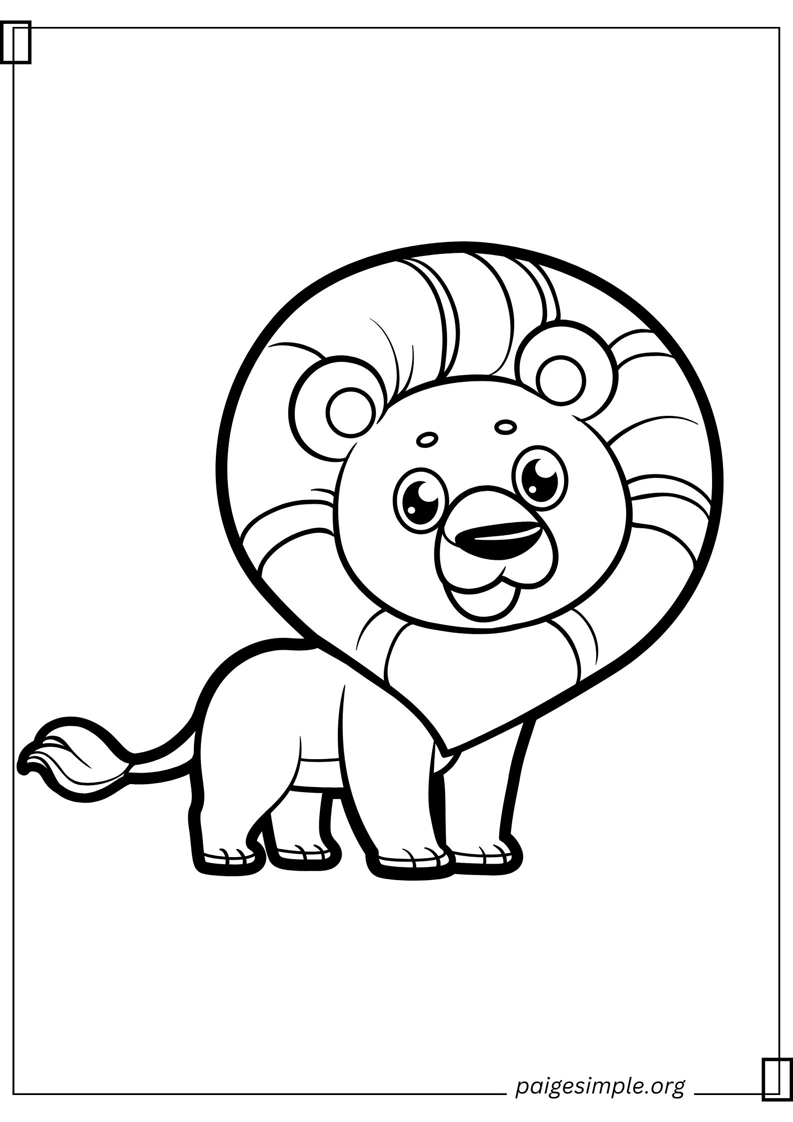 Lion Coloring Page 9