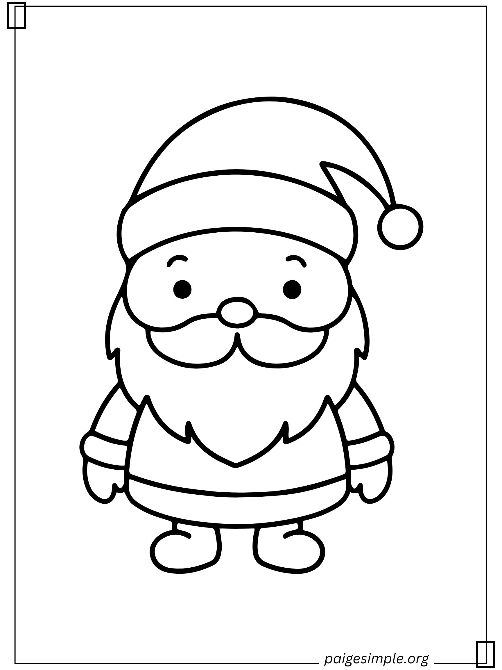 Santa Coloring Page 1