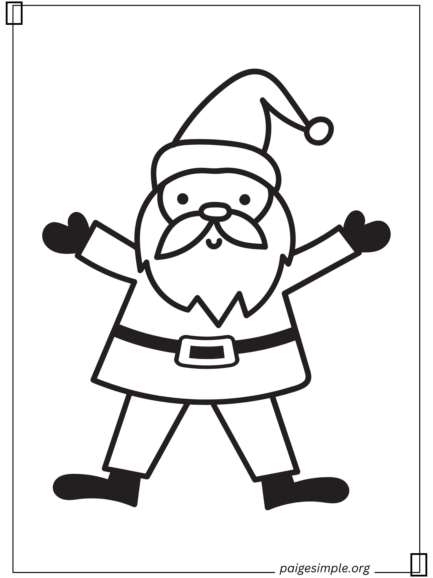 Santa Coloring Page 12